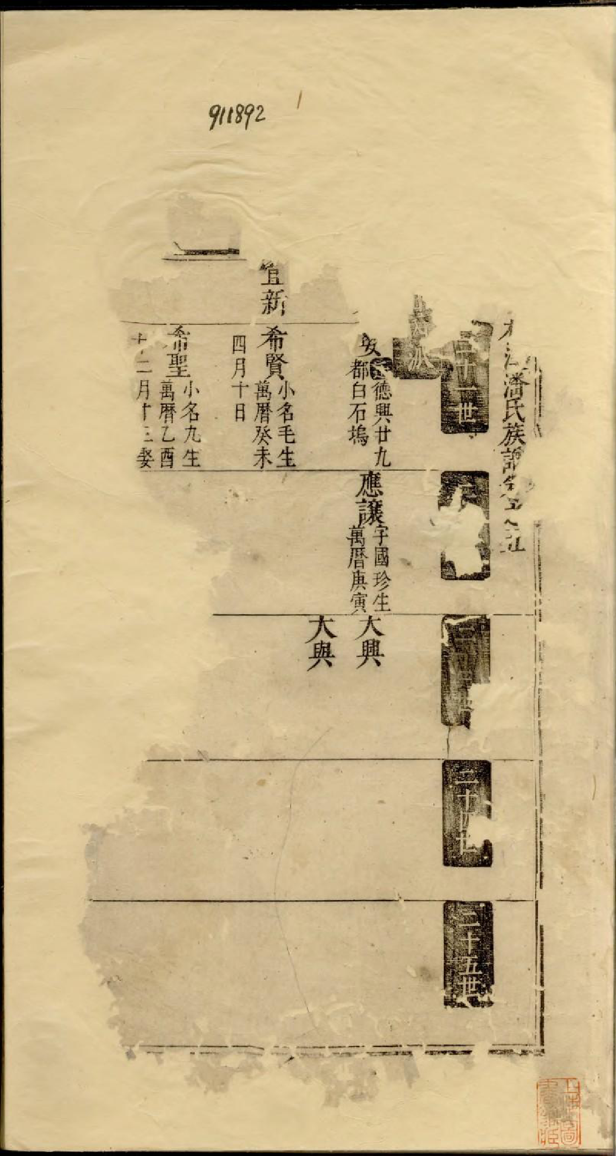 1860婺源桃溪潘氏族谱_001_第2页