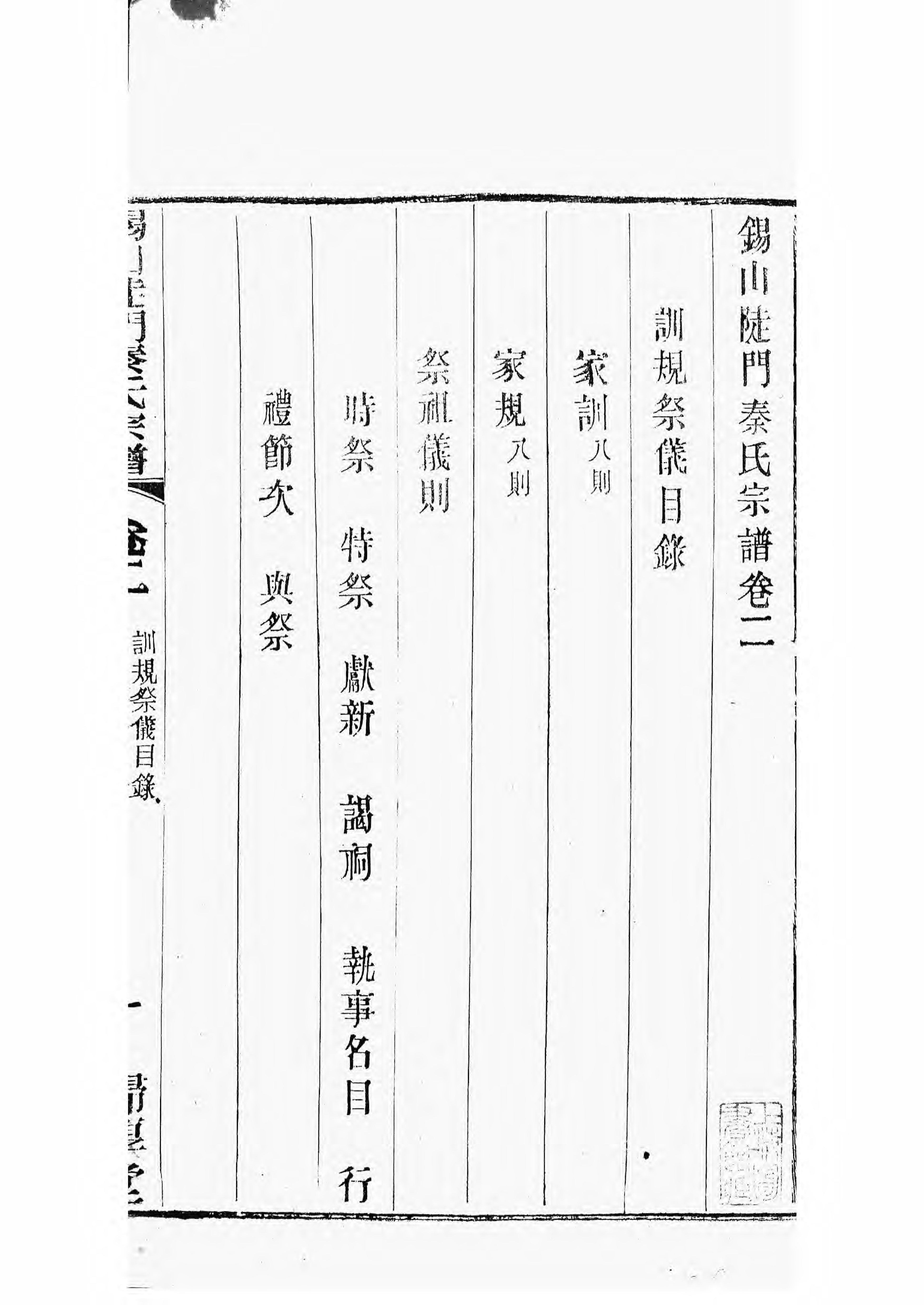 1496锡山陡门秦氏宗谱_003_第2页