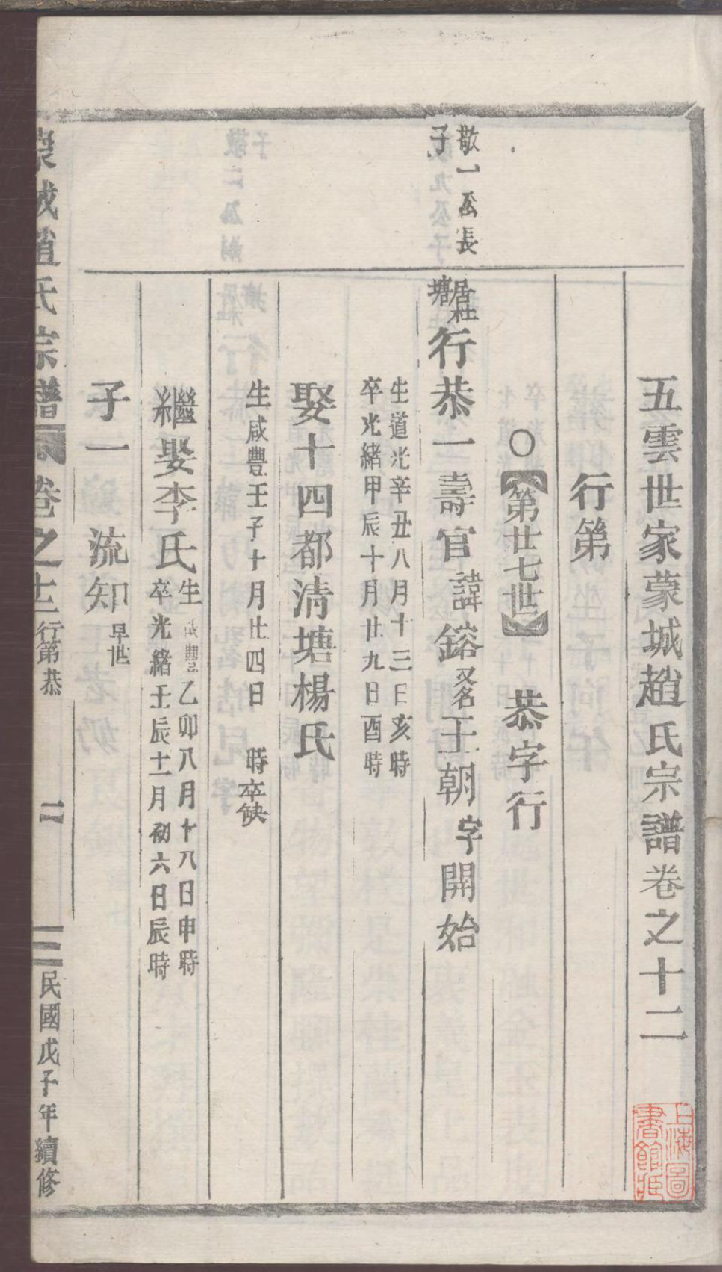 1168五云世家蒙城赵氏宗谱_004_第2页