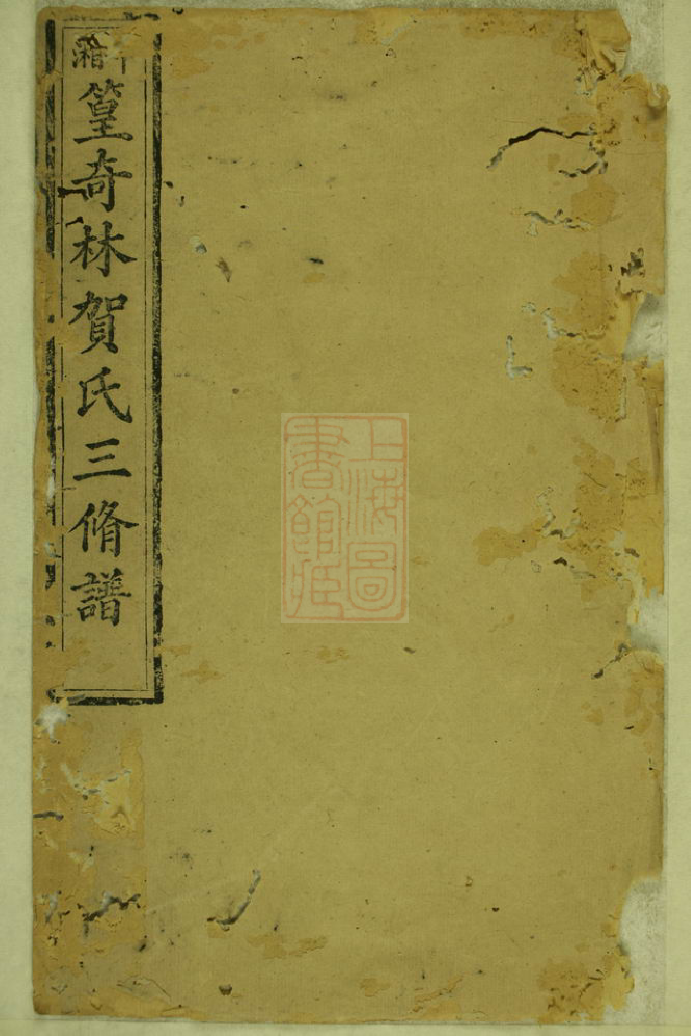 1452.中湘篁奇林贺氏三修谱： 十九卷，首四卷，末一卷：[湘潭].pdf_第1页