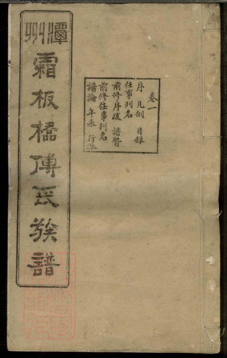 1166.潭州霜板桥傅氏族谱： 十七卷：[湘潭].pdf_第1页