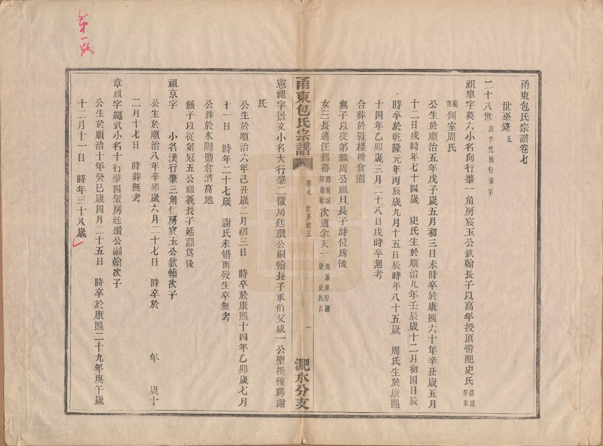 GTJP0008.包.浙江宁波.甬东包氏宗谱十九卷首一卷.清嘉庆二年（1797）_007.pdf_第1页