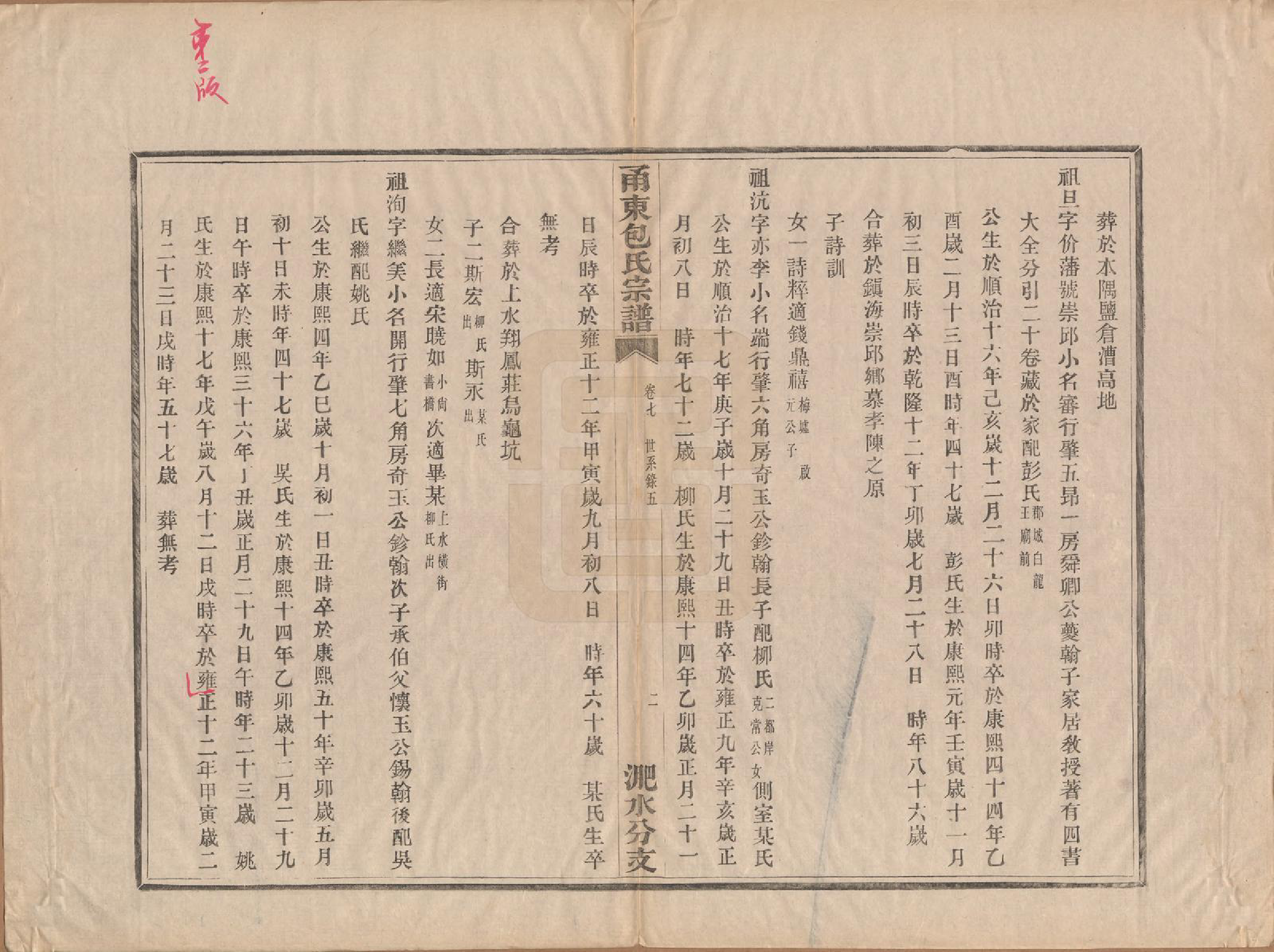 GTJP0008.包.浙江宁波.甬东包氏宗谱十九卷首一卷.清嘉庆二年（1797）_007.pdf_第2页