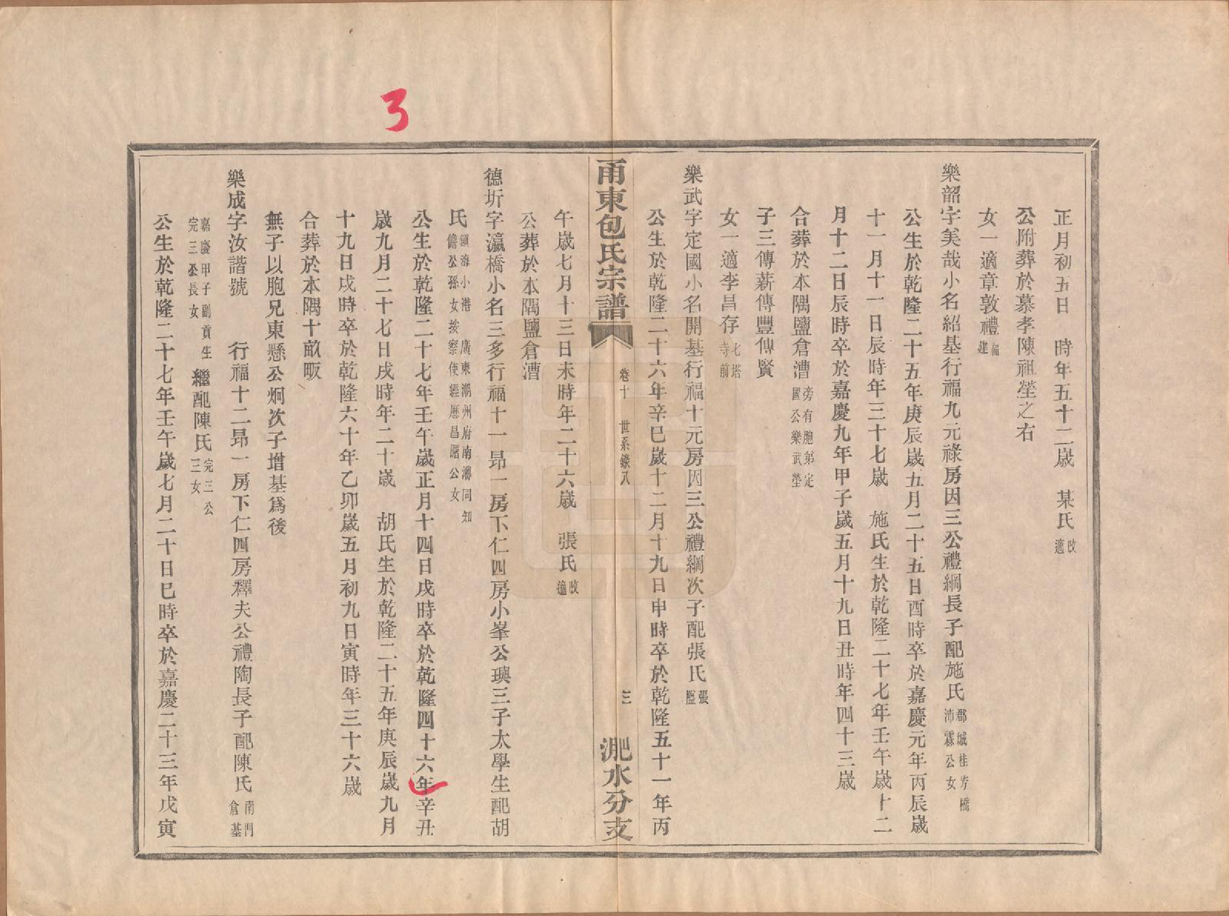 GTJP0008.包.浙江宁波.甬东包氏宗谱十九卷首一卷.清嘉庆二年（1797）_010.pdf_第3页