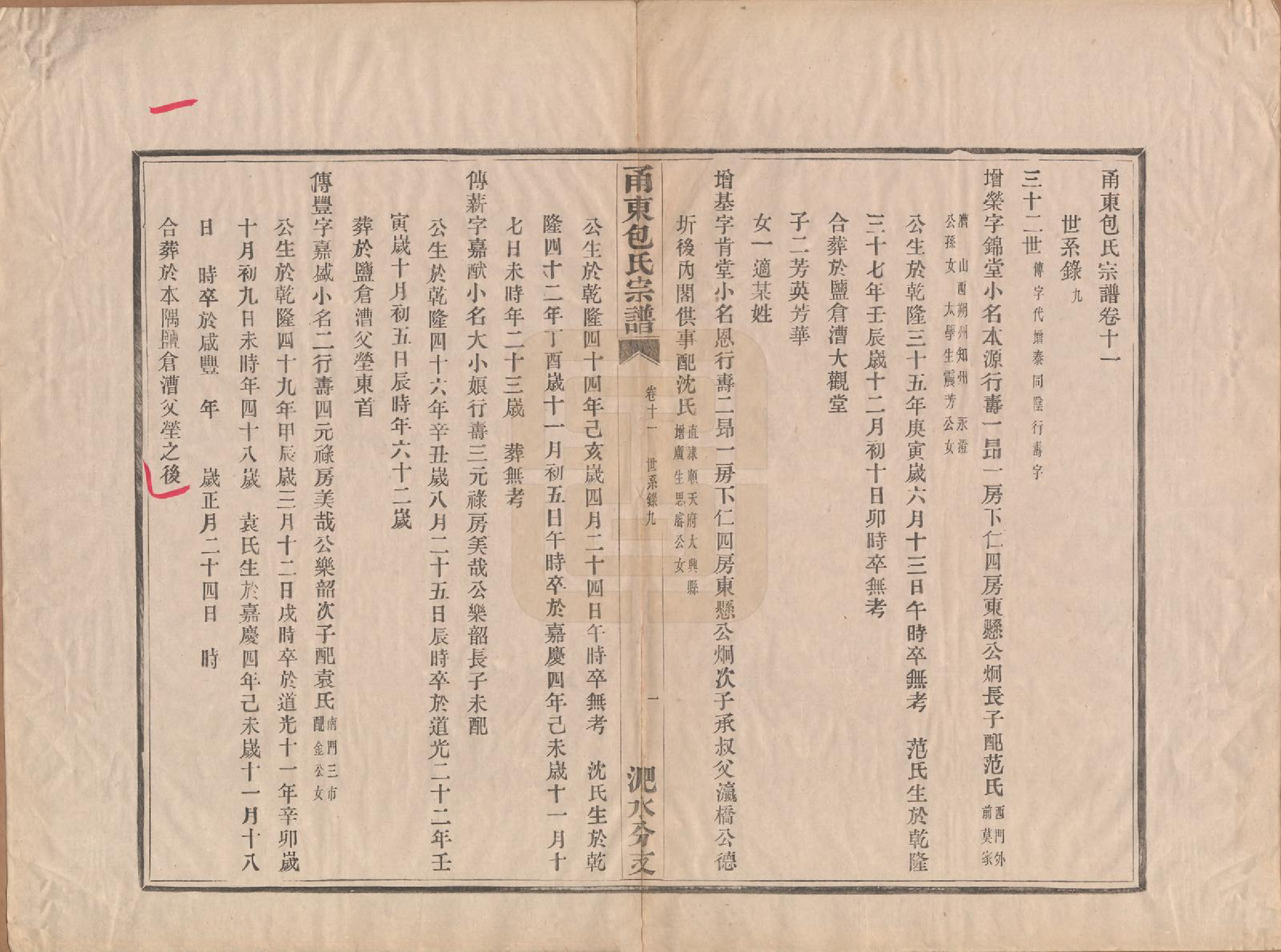 GTJP0008.包.浙江宁波.甬东包氏宗谱十九卷首一卷.清嘉庆二年（1797）_011.pdf_第1页