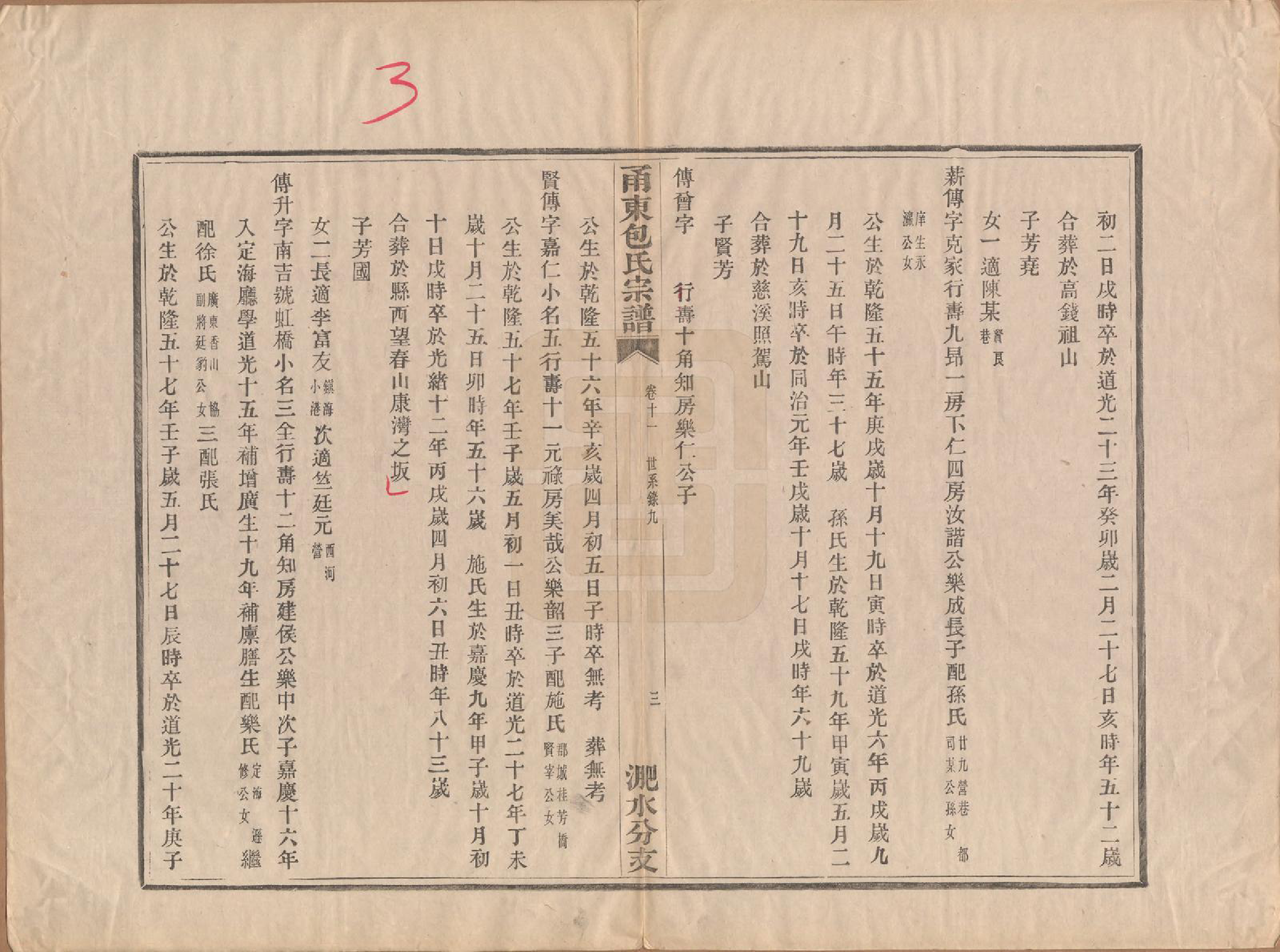 GTJP0008.包.浙江宁波.甬东包氏宗谱十九卷首一卷.清嘉庆二年（1797）_011.pdf_第3页