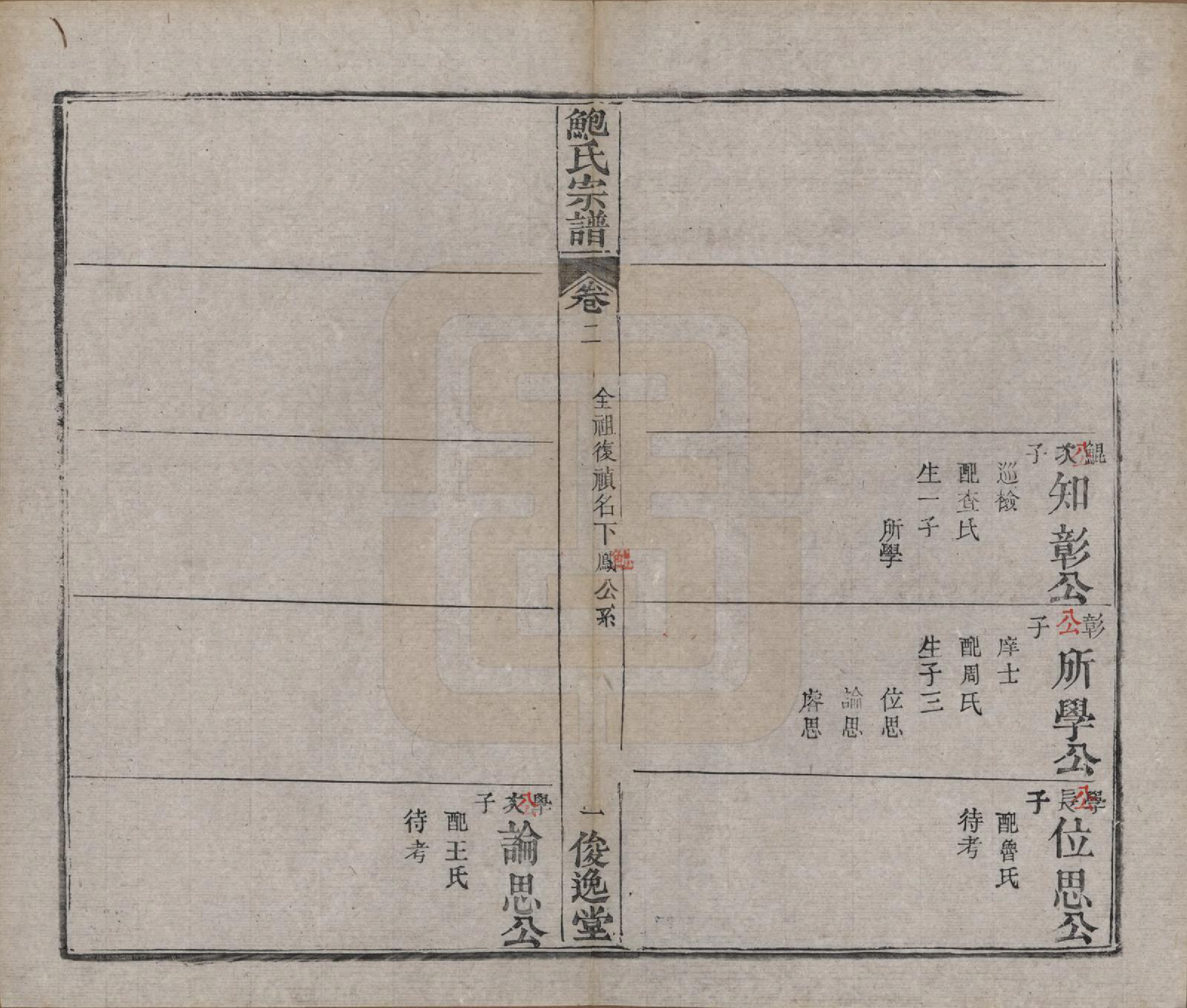 GTJP0014.鲍.湖北麻城.麻城鲍氏宗谱十四卷首一卷.清宣统三年（1911）_002.pdf_第3页