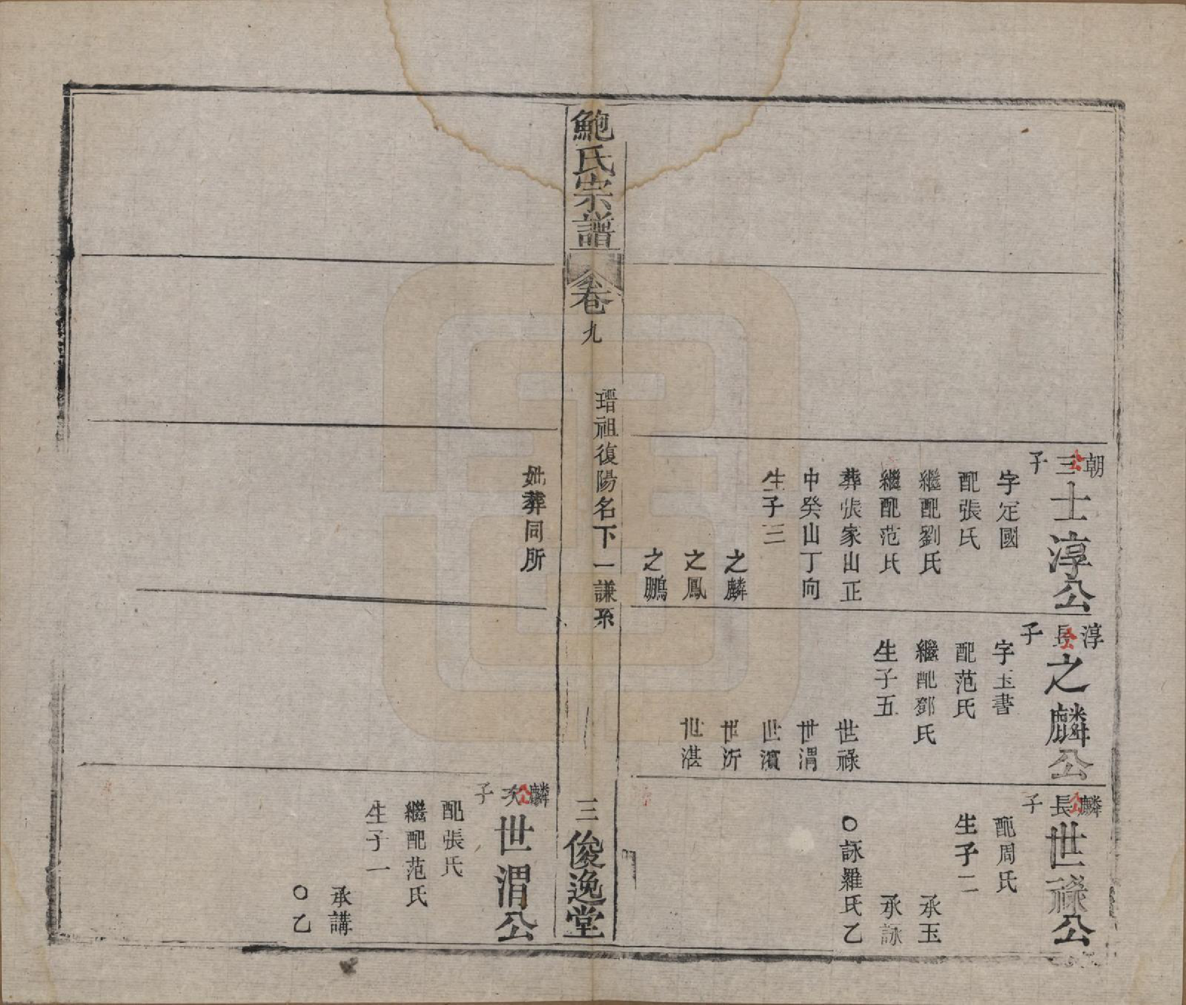 GTJP0014.鲍.湖北麻城.麻城鲍氏宗谱十四卷首一卷.清宣统三年（1911）_009.pdf_第3页