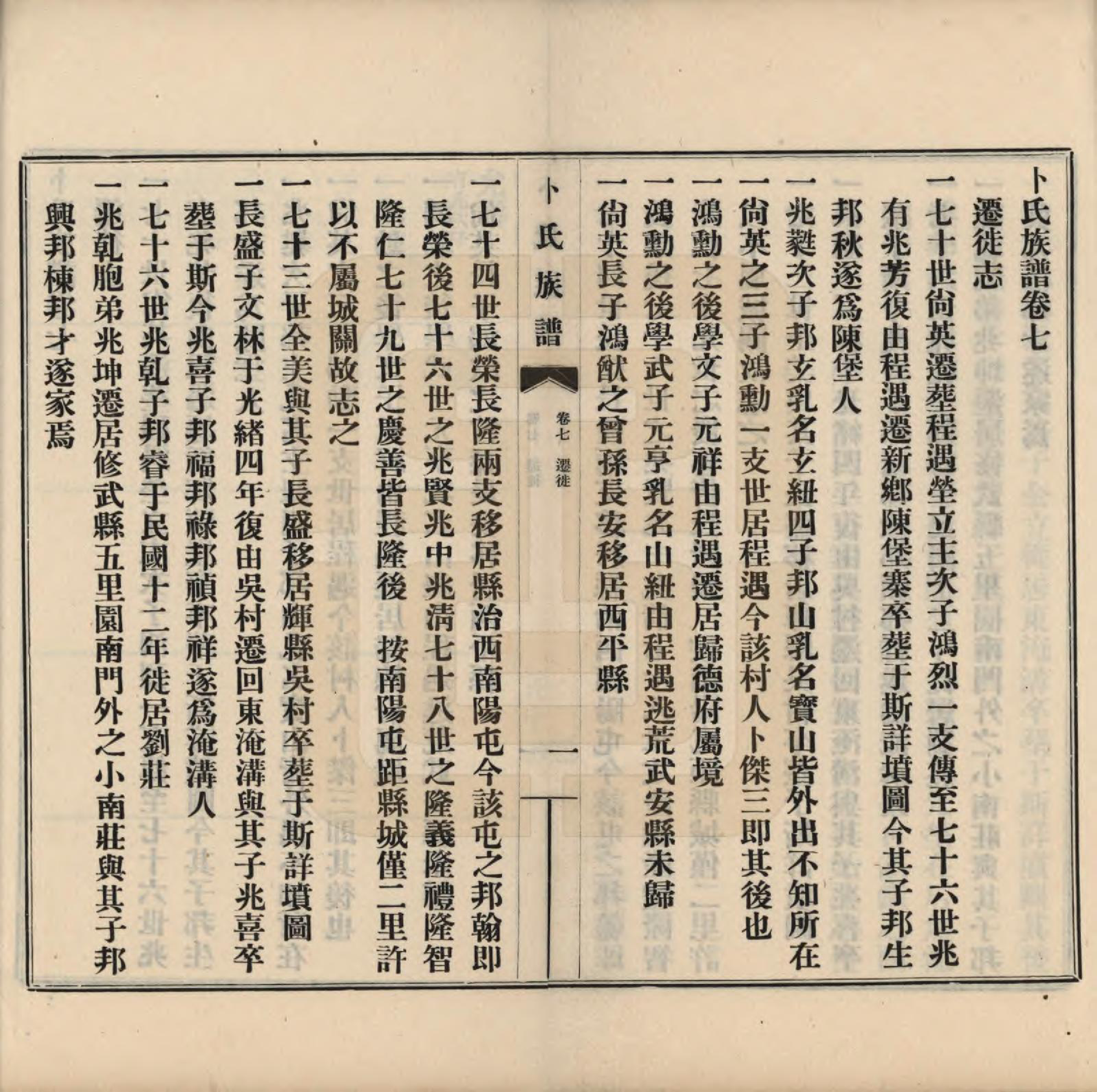 GTJP0027.卜.河南获嘉.获嘉卜氏族谱八卷首一卷.民国二十八年（1939）_007.pdf_第1页