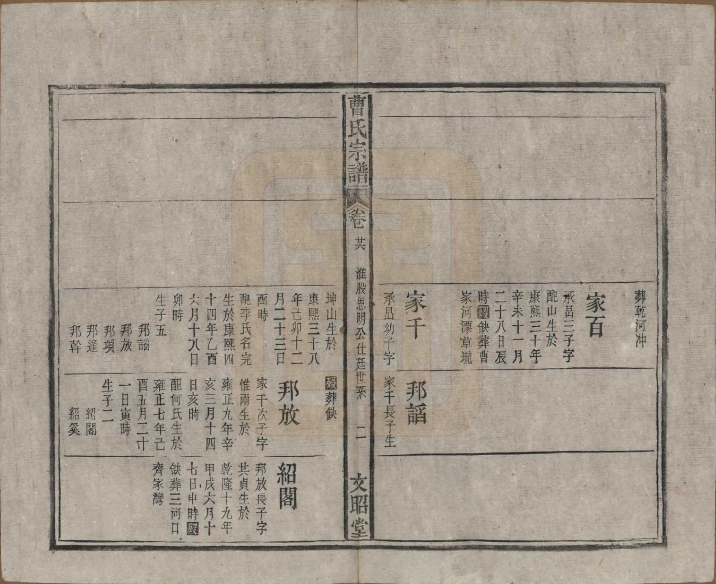 GTJP0054.曹.中国.曹氏宗谱四十五卷首三卷.民国二十一年（1934）_026.pdf_第2页