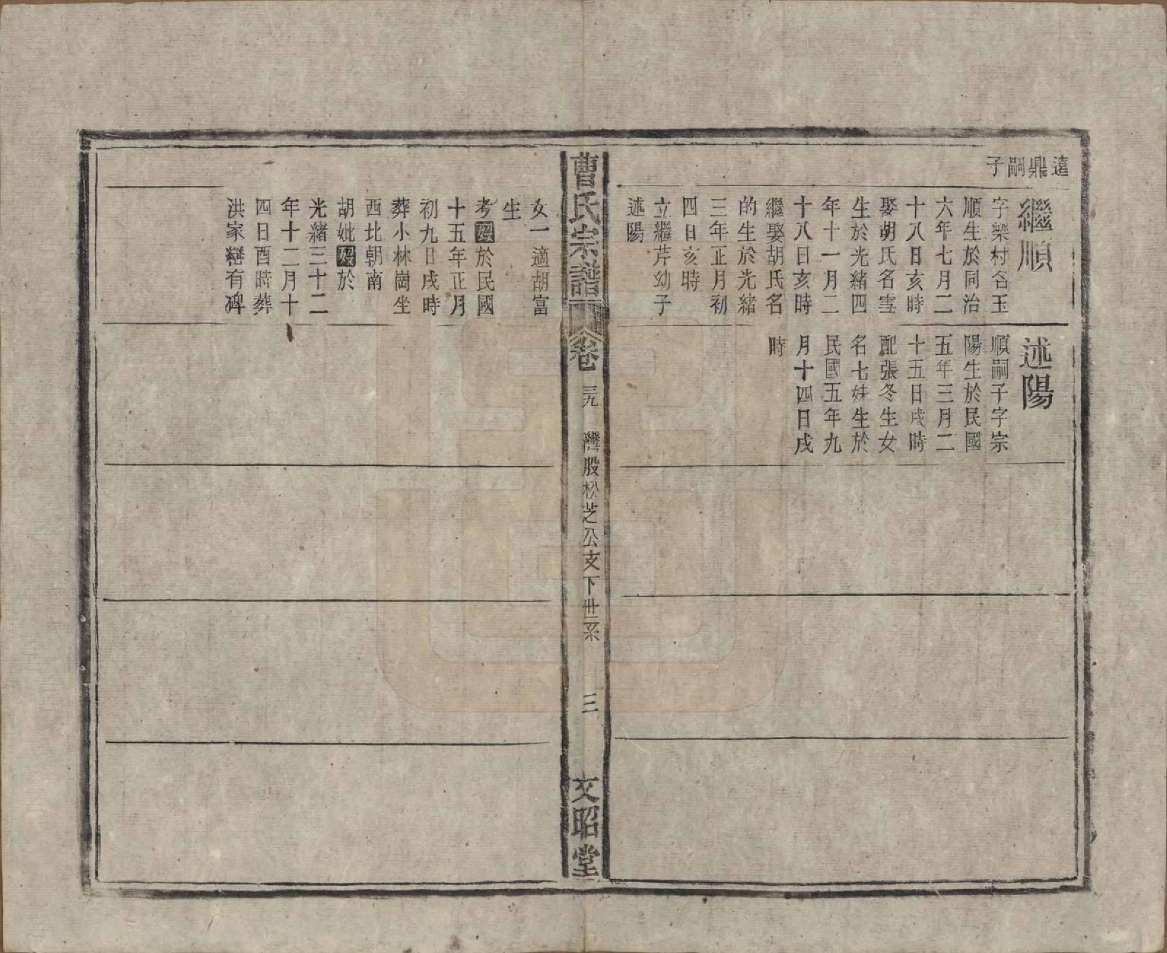 GTJP0054.曹.中国.曹氏宗谱四十五卷首三卷.民国二十一年（1934）_039.pdf_第3页