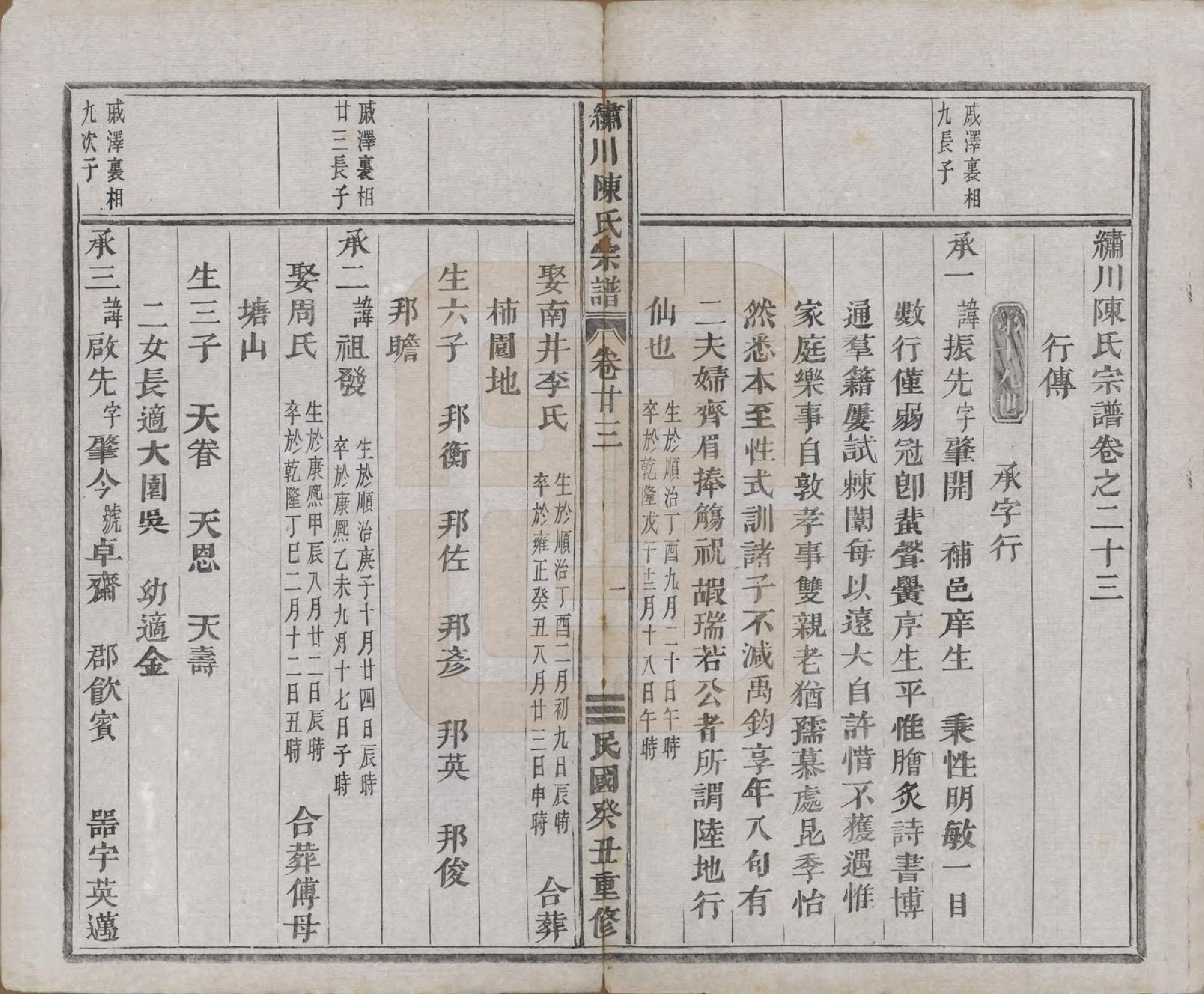 GTJP0121.陈.中国.绣川陈氏宗谱四十三卷.民国二年（1913）_023.pdf_第1页