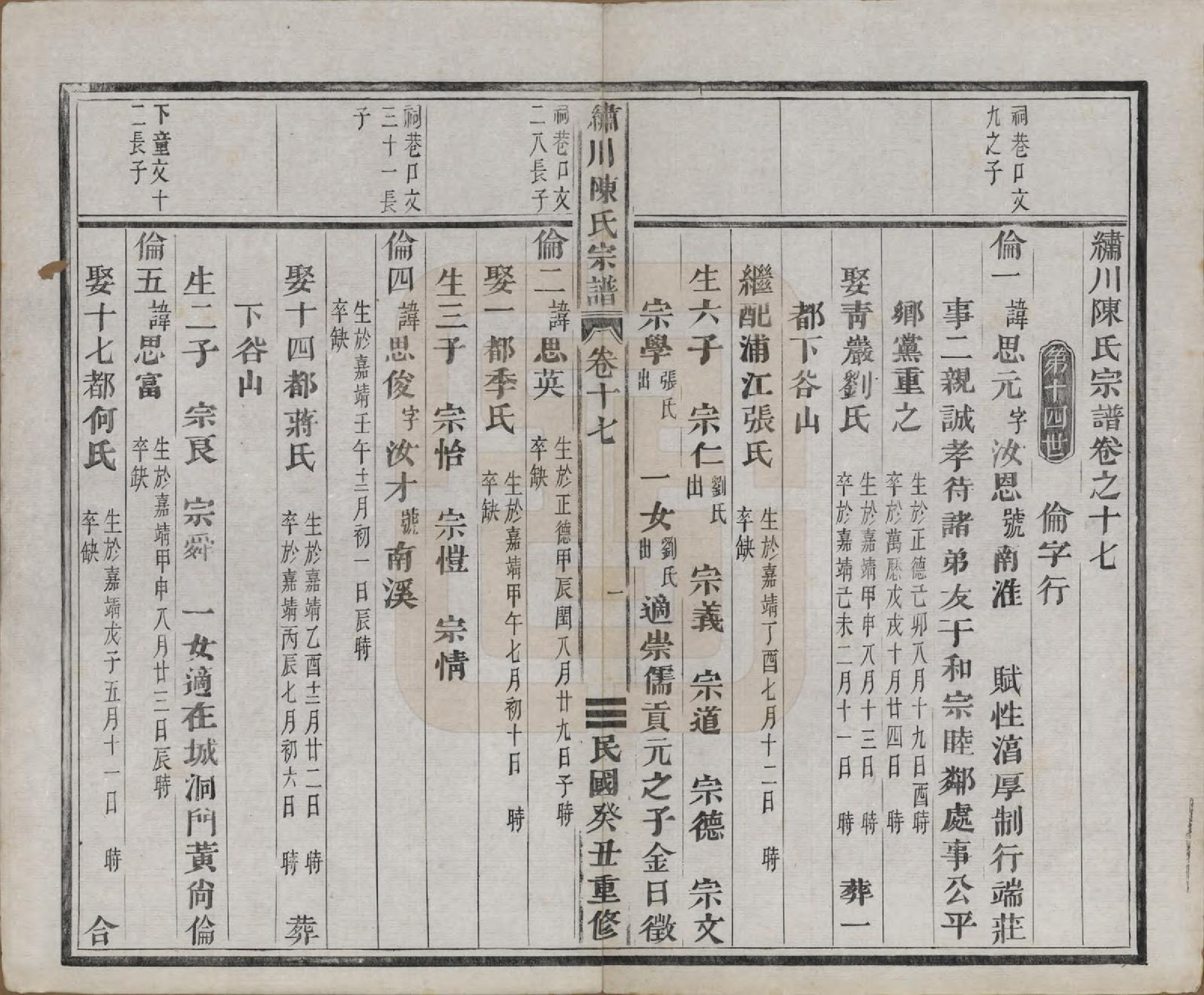 GTJP0121.陈.中国.绣川陈氏宗谱四十三卷.民国二年（1913）_017.pdf_第1页