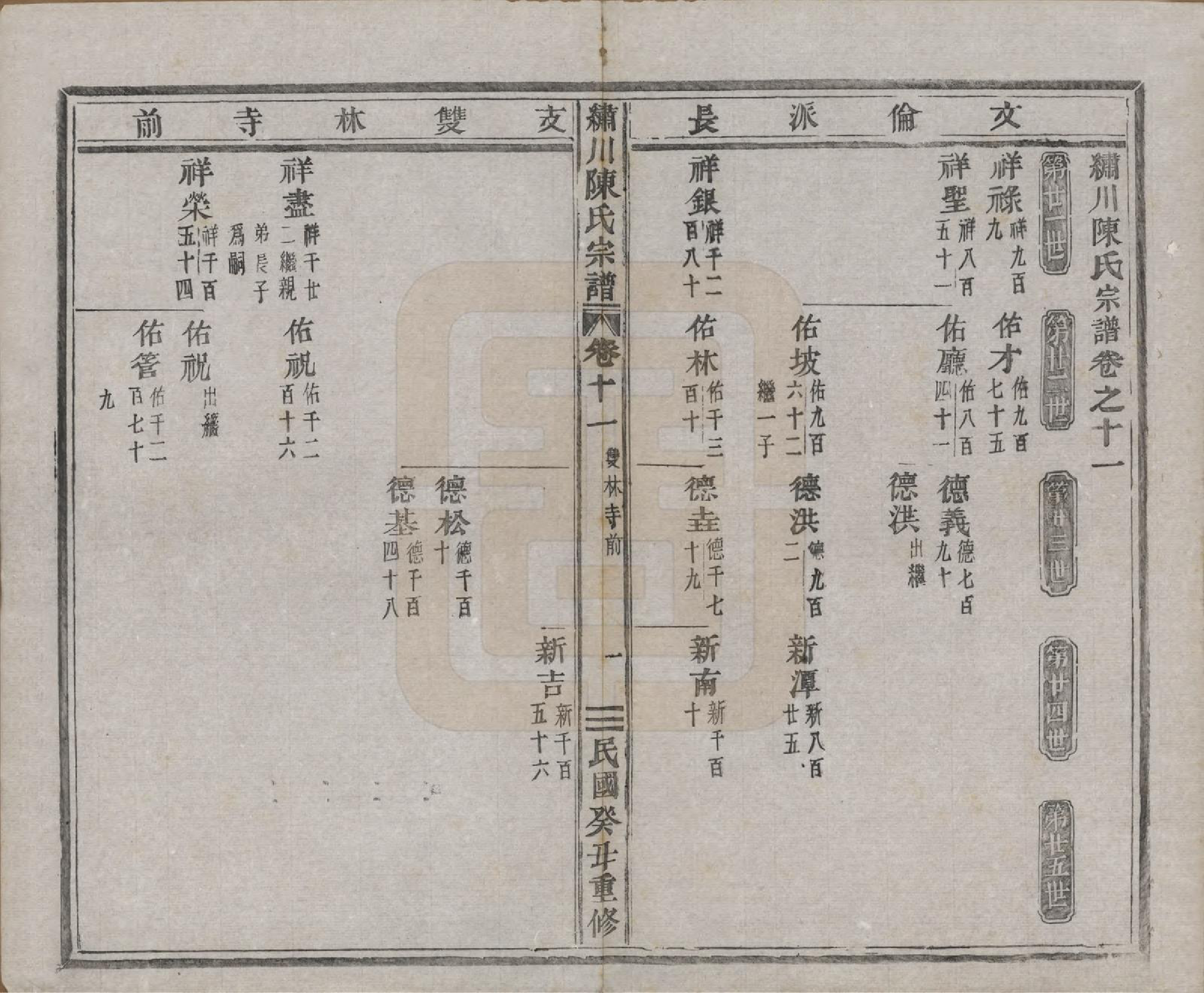 GTJP0121.陈.中国.绣川陈氏宗谱四十三卷.民国二年（1913）_011.pdf_第1页