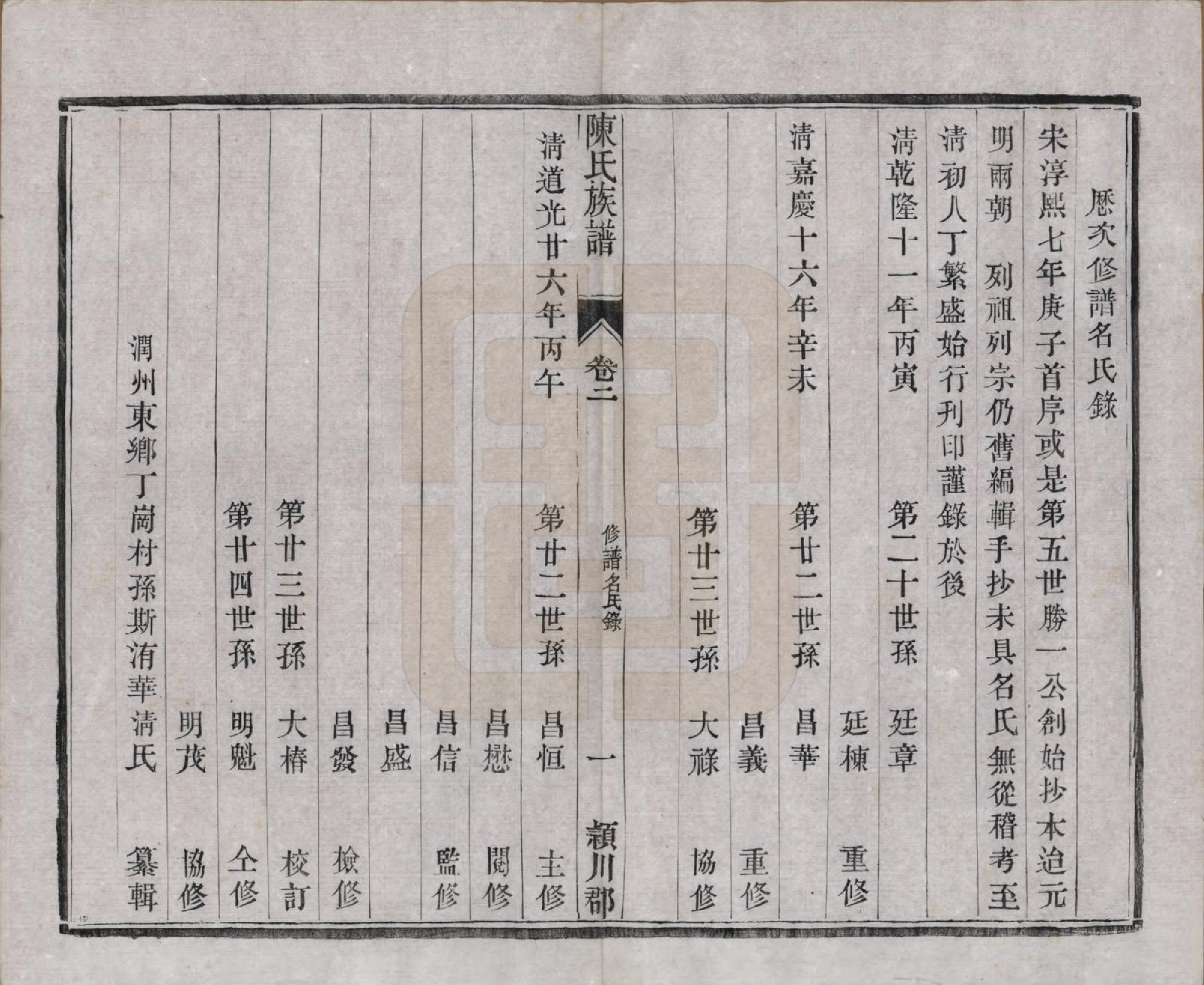 GTJP0124.陈.中国.陈氏宗谱四卷.民国二十九年（1940）_002.pdf_第2页