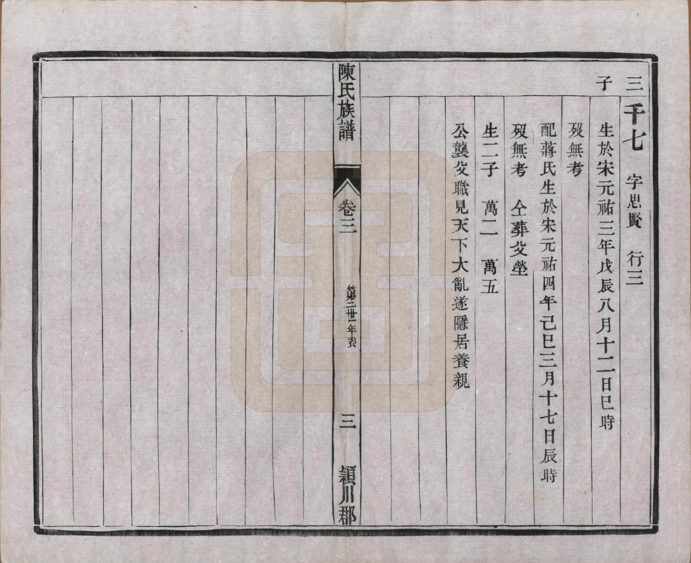 GTJP0124.陈.中国.陈氏宗谱四卷.民国二十九年（1940）_003.pdf_第3页