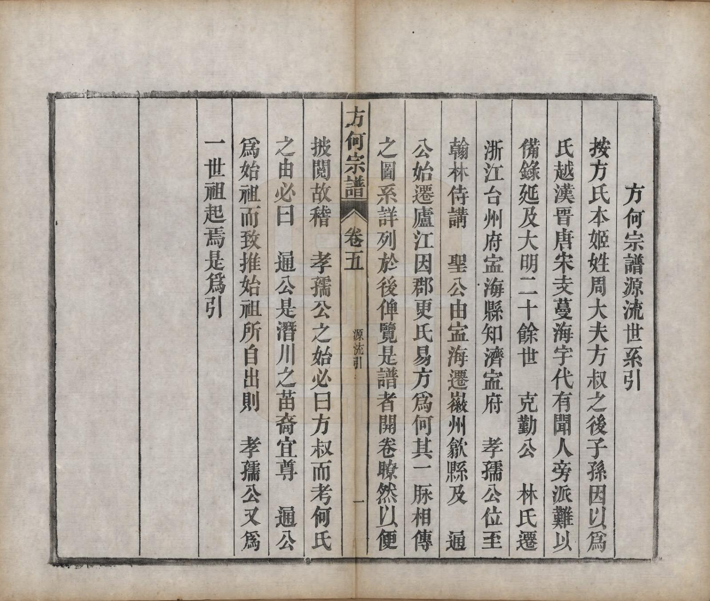 GTJP0332.方.中国.方何宗谱二十八卷.清光绪二十七年（1901）_005.pdf_第1页