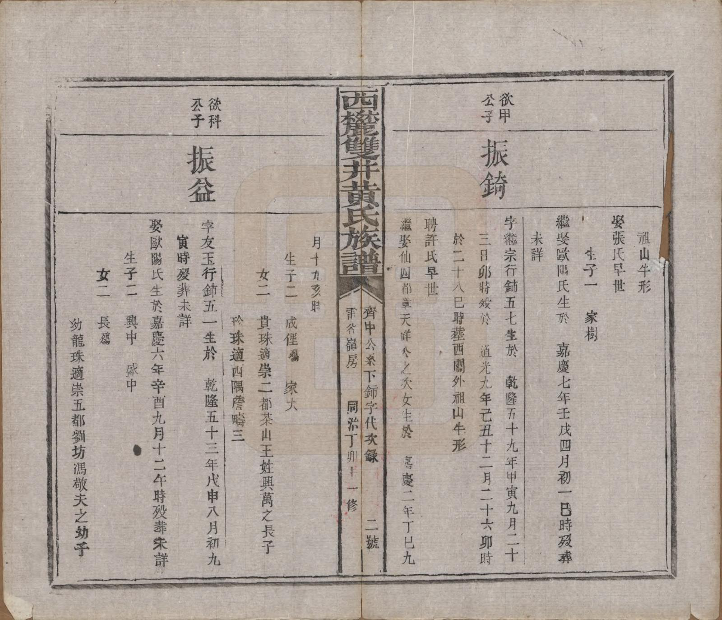 GTJP0641.黄.中国.西麓双井黄氏十一修族谱十六卷.清同治十二年（1873）_010.pdf_第3页