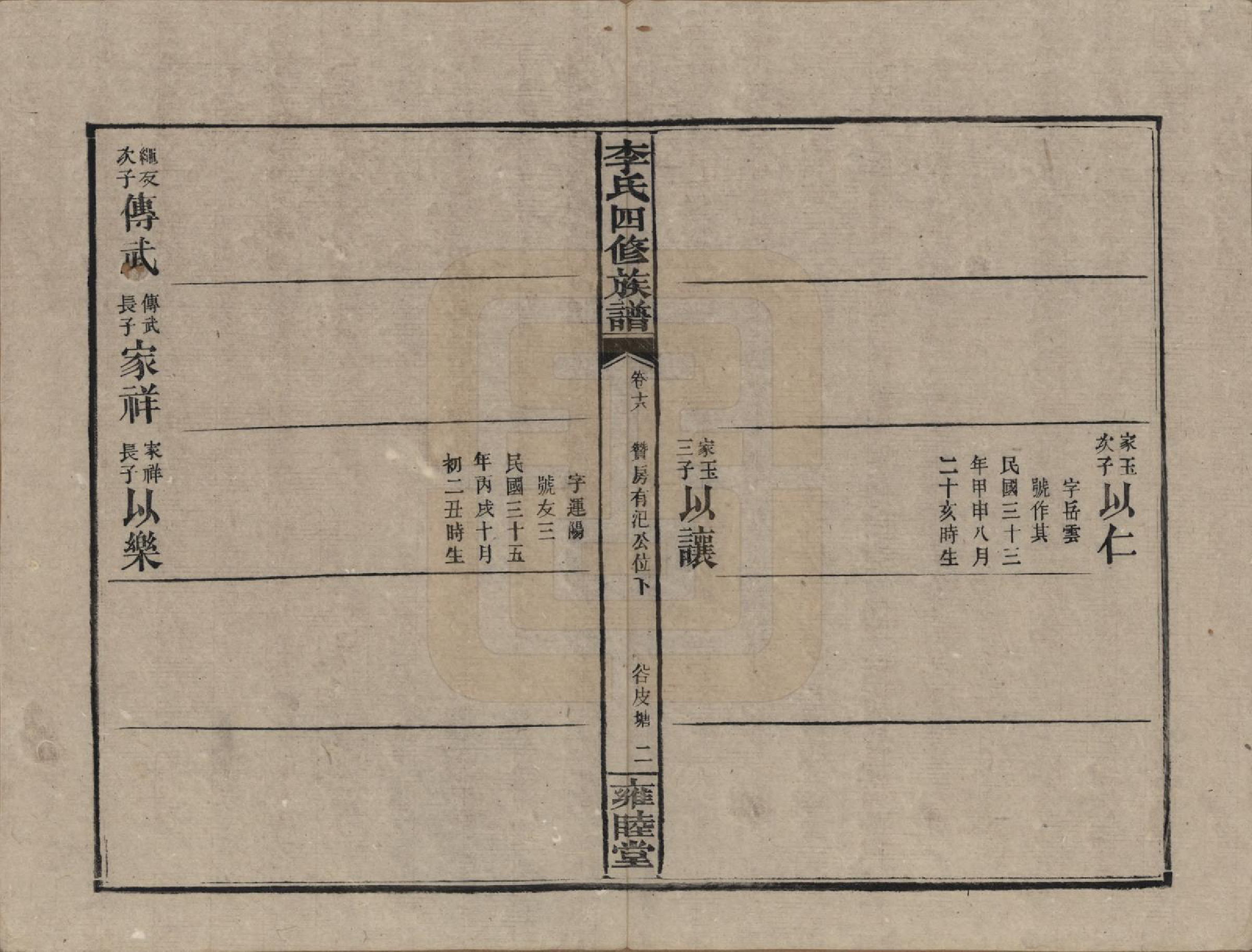 GTJP0800.李.中国.李氏四修族谱.民国37年（1948）_018.pdf_第2页