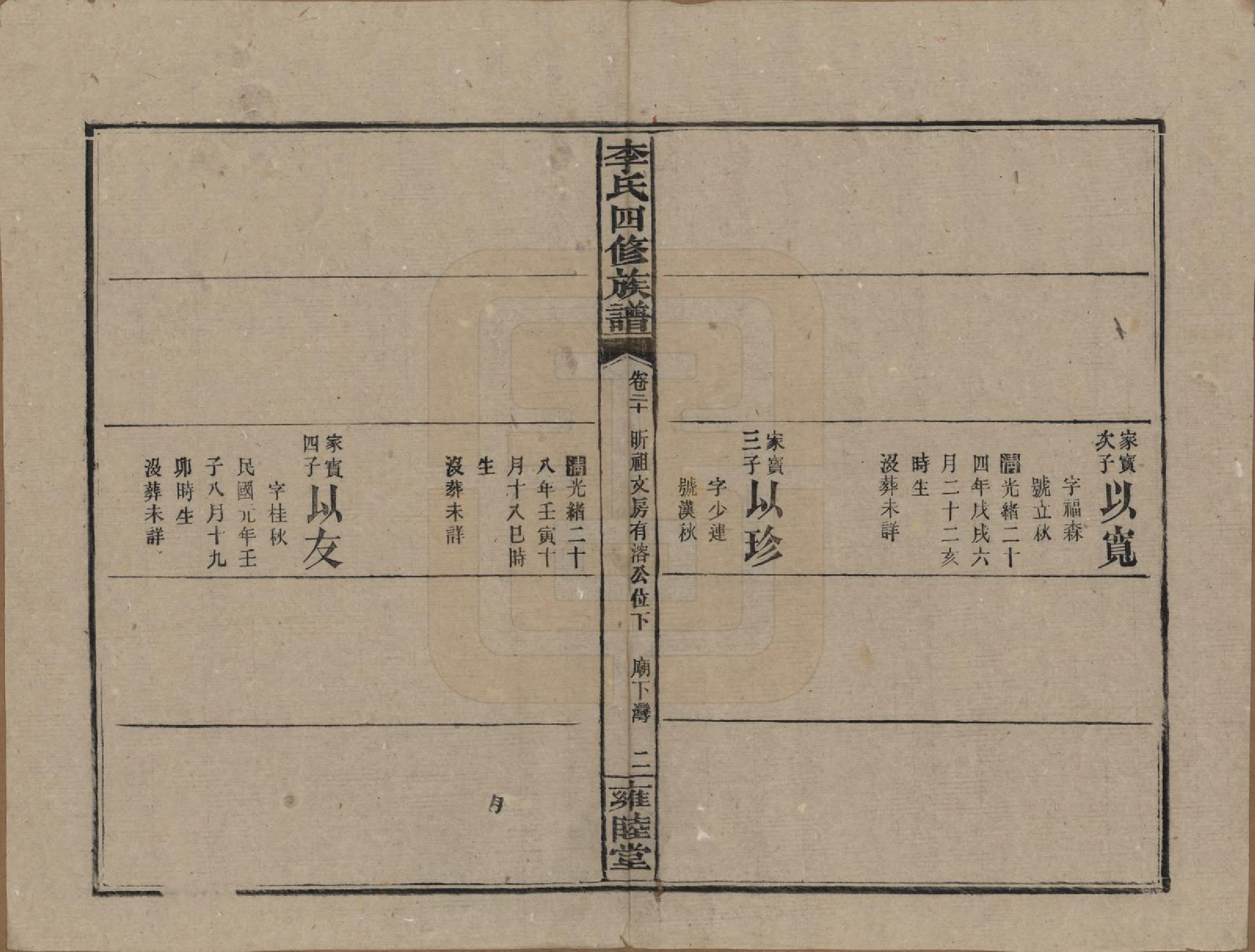 GTJP0800.李.中国.李氏四修族谱.民国37年（1948）_020.pdf_第2页