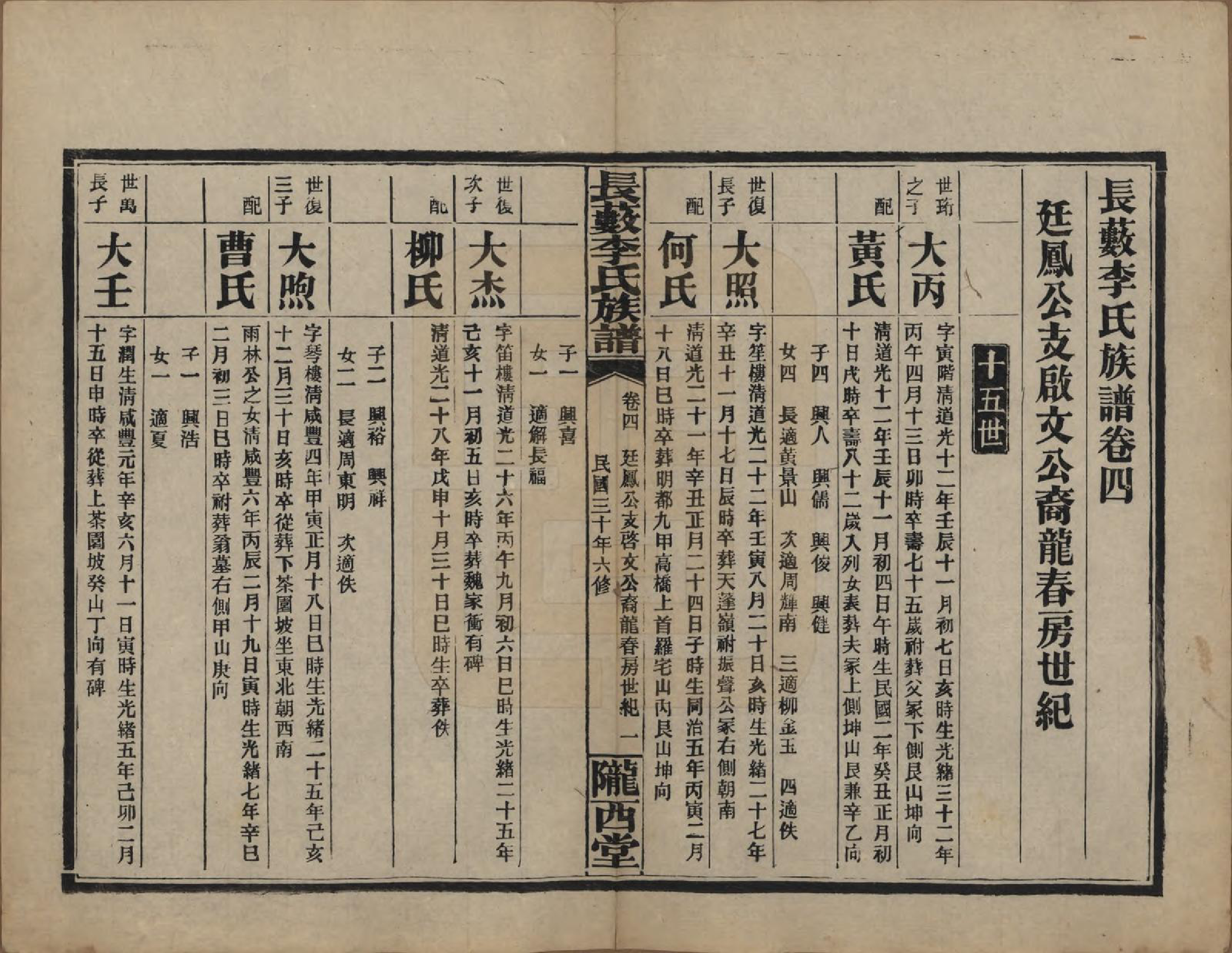 GTJP0822.李.中国.李氏族谱十七卷末一卷.民国三十年（1941）_004.pdf_第1页