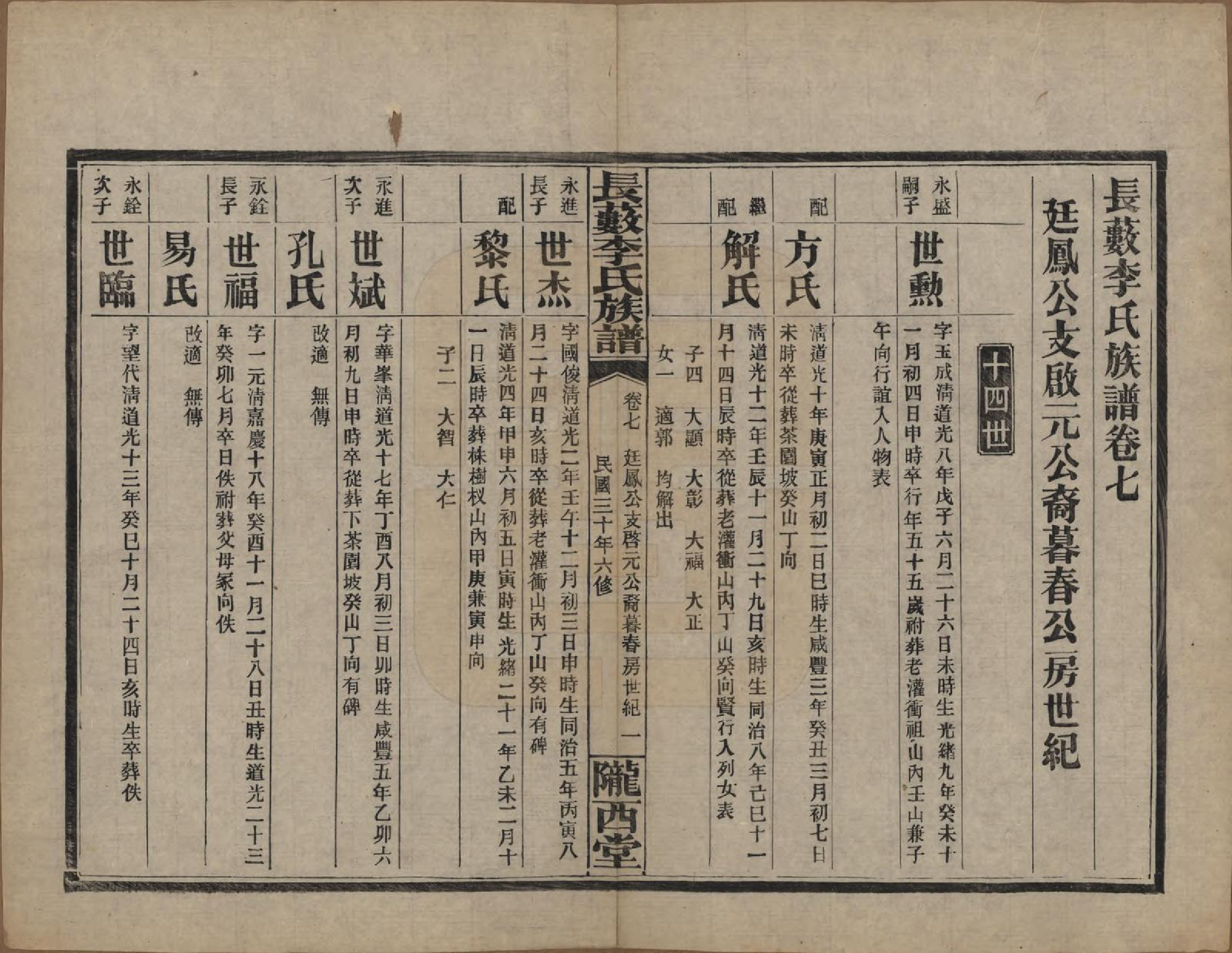 GTJP0822.李.中国.李氏族谱十七卷末一卷.民国三十年（1941）_007.pdf_第1页