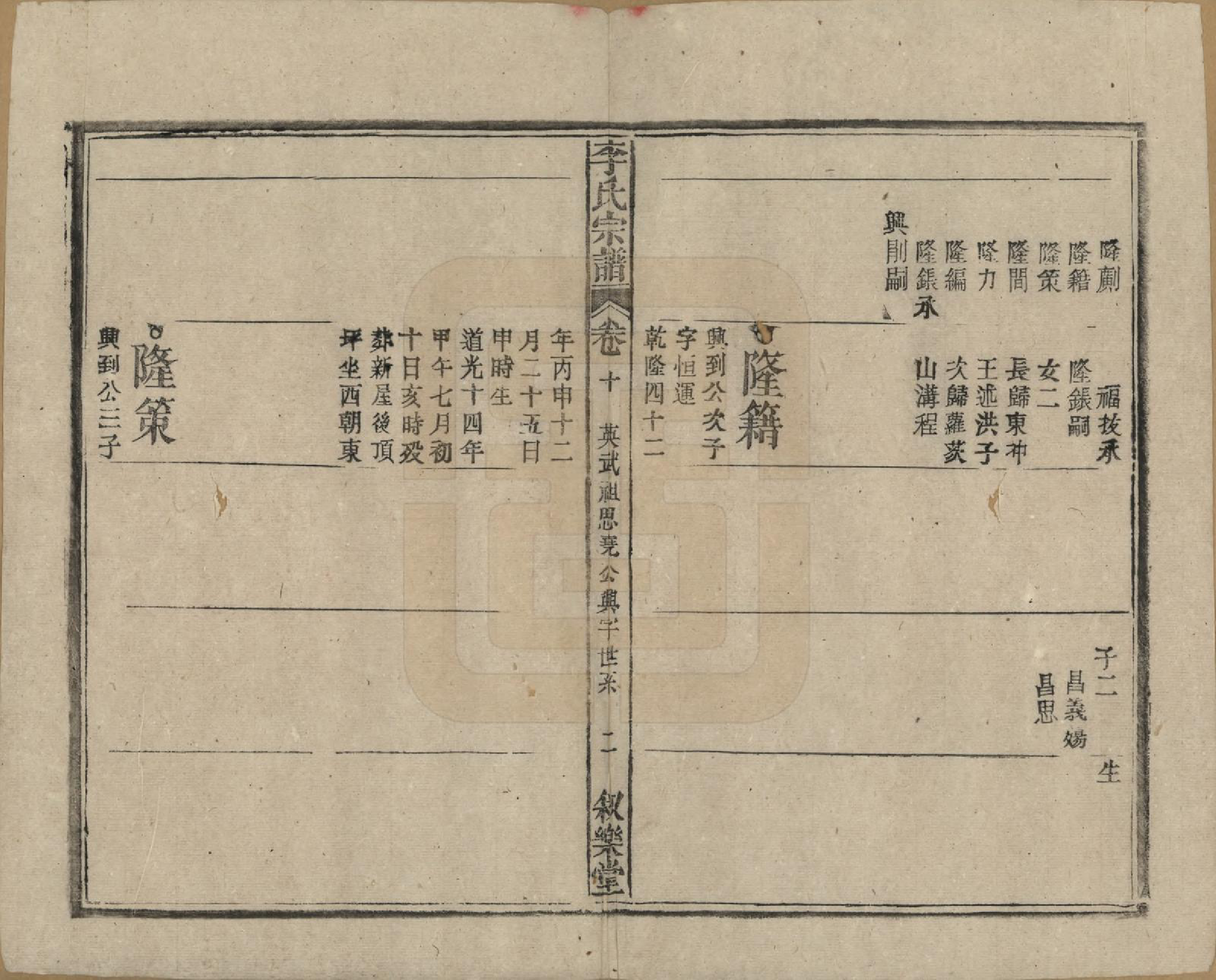 GTJP0824.李.中国.李氏宗谱十九卷首一卷.民国三十三年（1944）_010.pdf_第2页