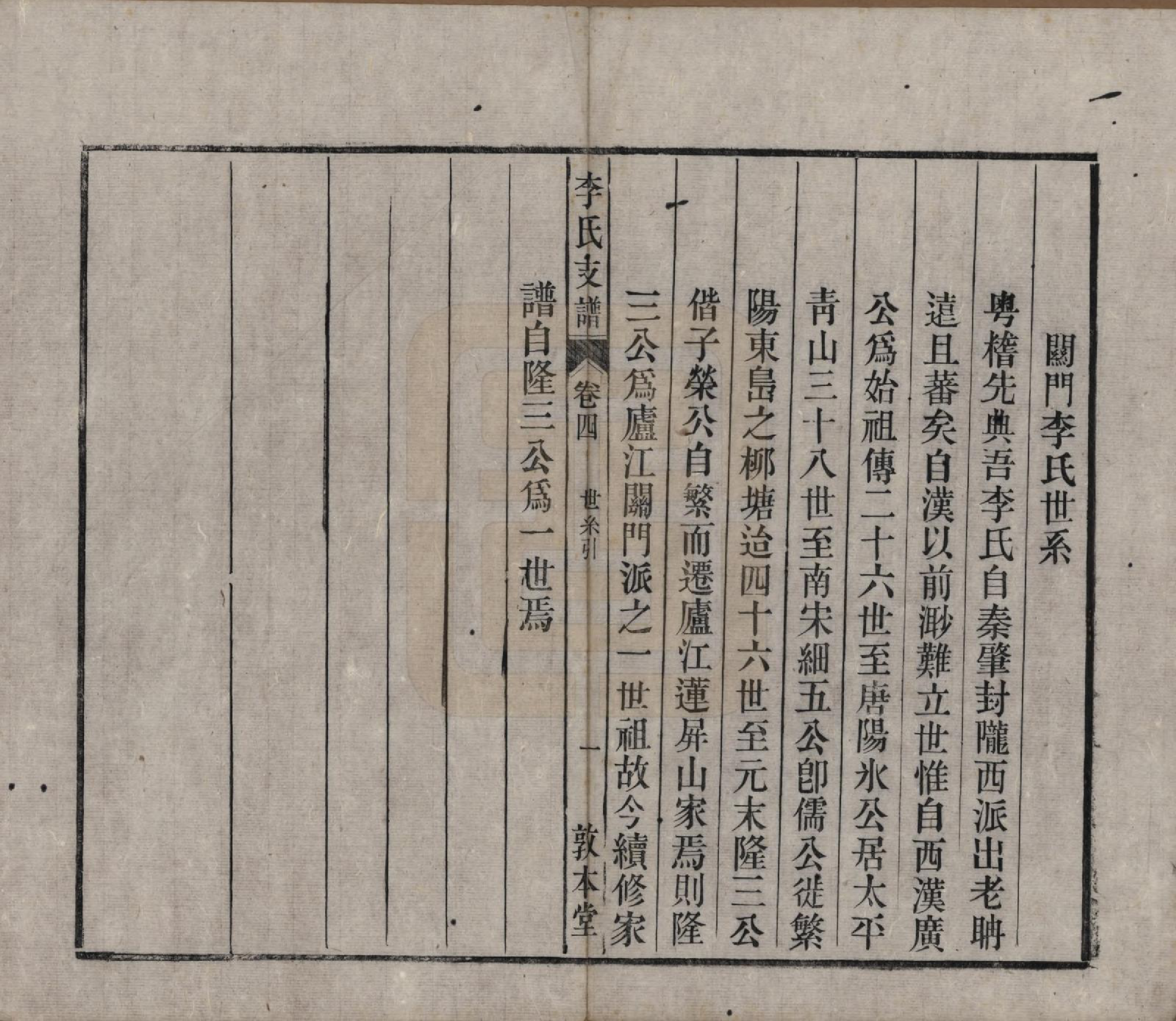 GTJP0844.李.中国.关门李氏支谱十一卷末一卷.清光绪二十九年（1903）_004.pdf_第1页