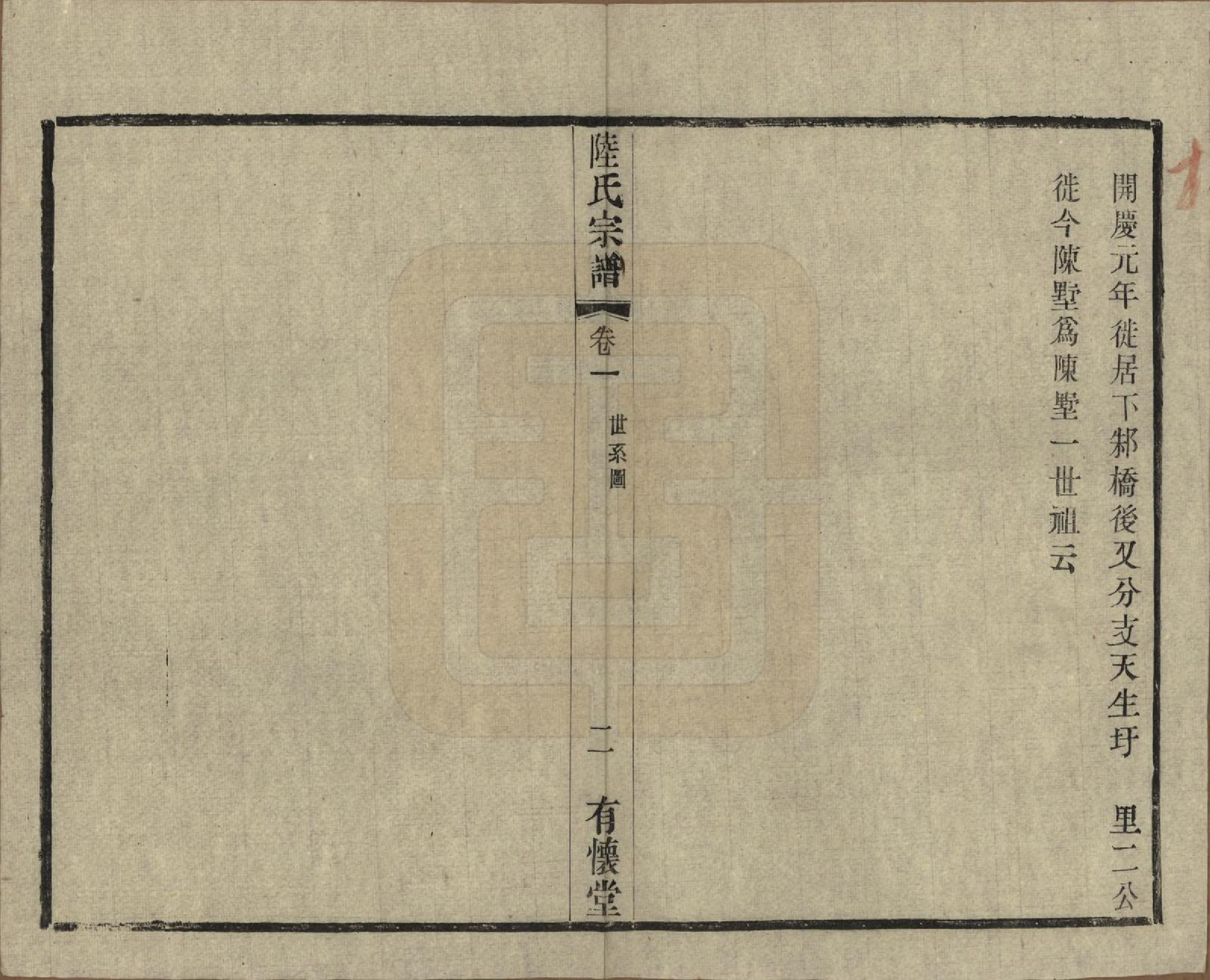 GTJP1020.陆.中国.陈墅陆氏族谱前编五卷后编六卷.民国三十年（1941）_201.pdf_第2页