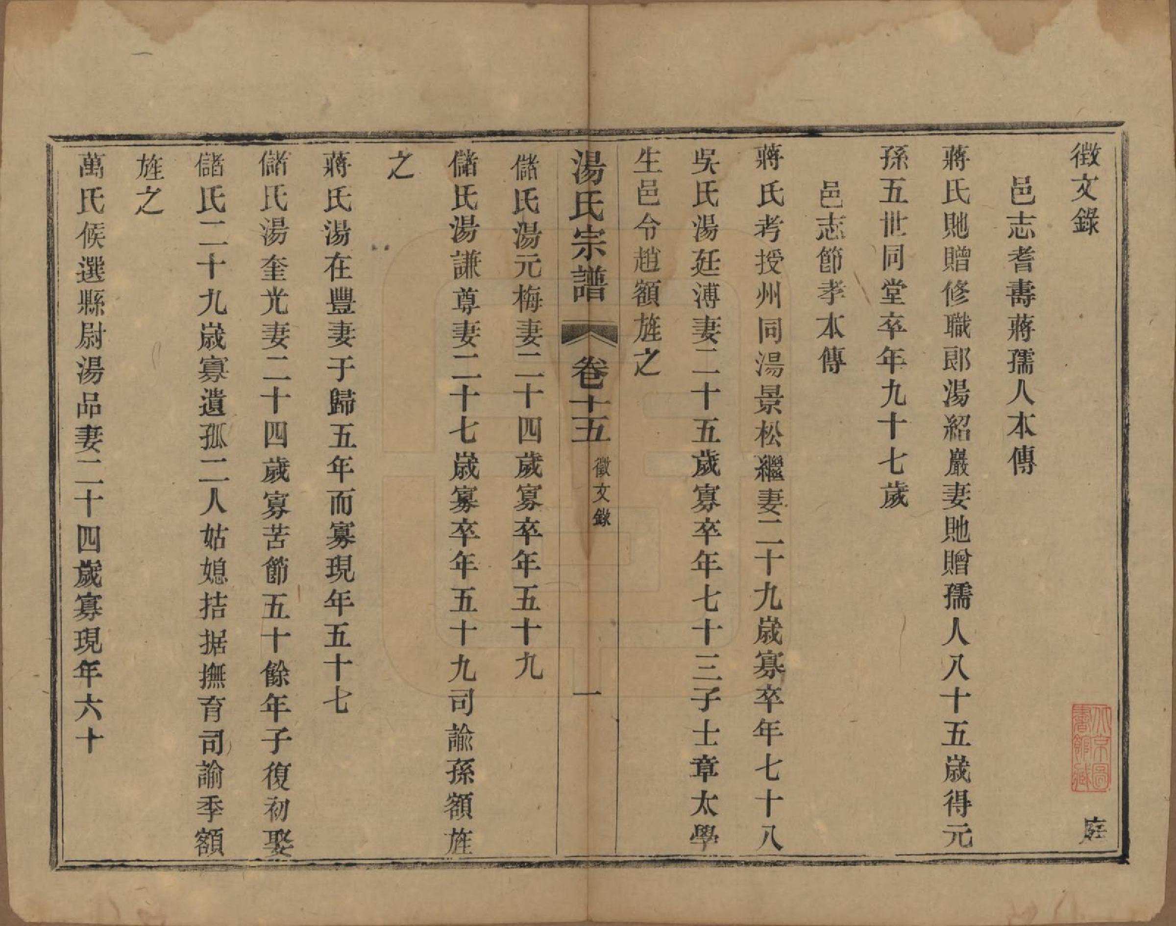 GTJP1393.汤.中国.汤氏续修宗谱二十六卷首一卷.清光绪三十四年（1908）_015.pdf_第1页