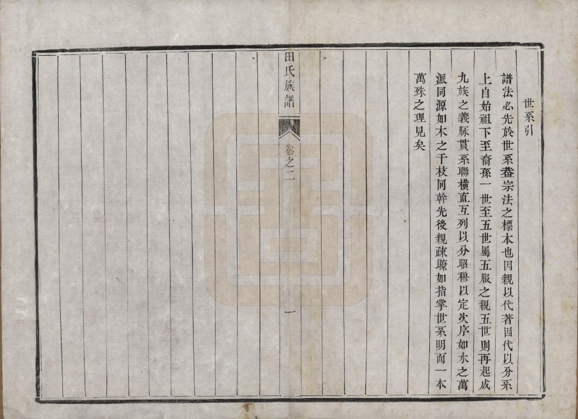 GTJP1429.田.中国.田氏宗谱九卷首一卷.清光绪三十一年（1905）_002.pdf_第1页