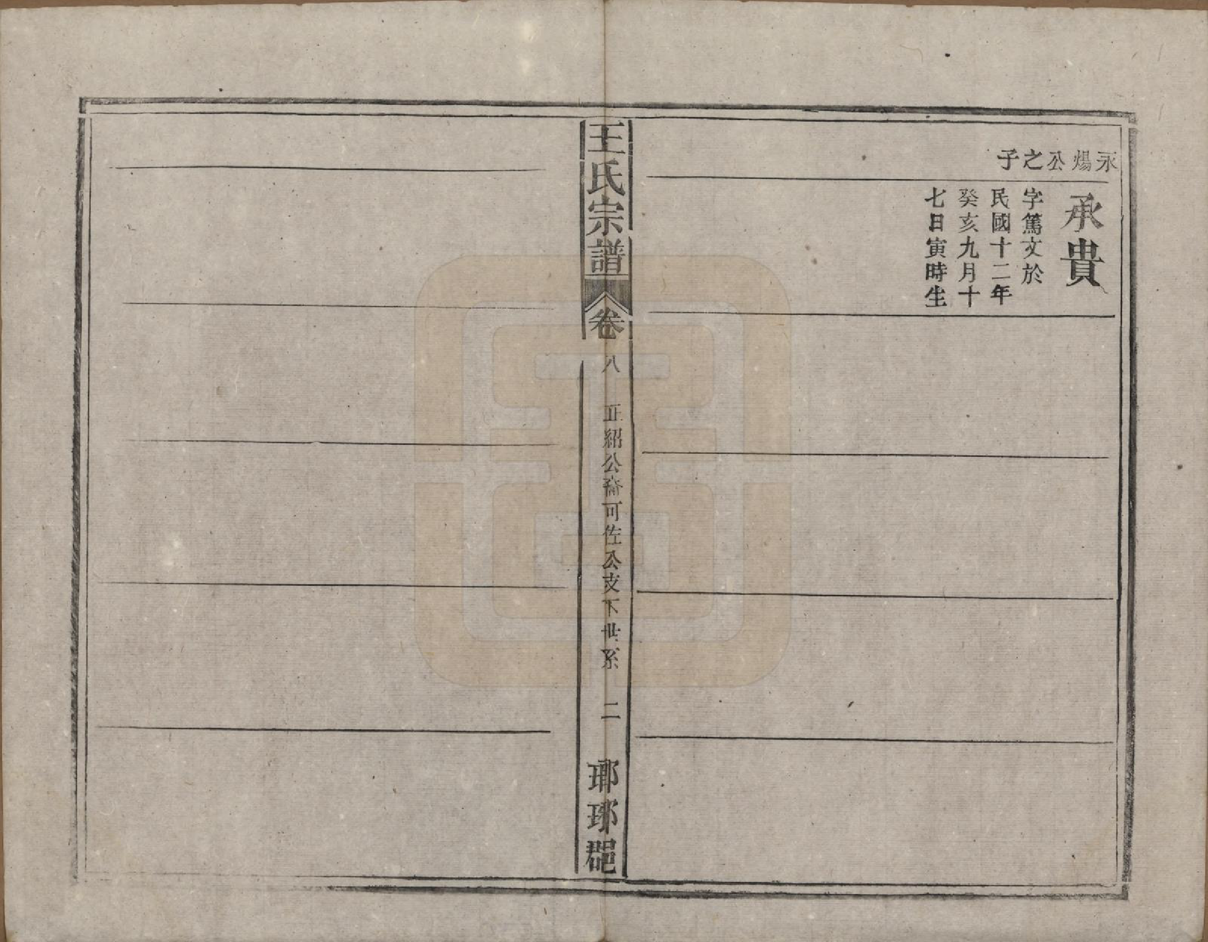 GTJP1562.王.中国.王氏宗谱八卷首三卷末一卷.民国十七年（1928）_008.pdf_第2页