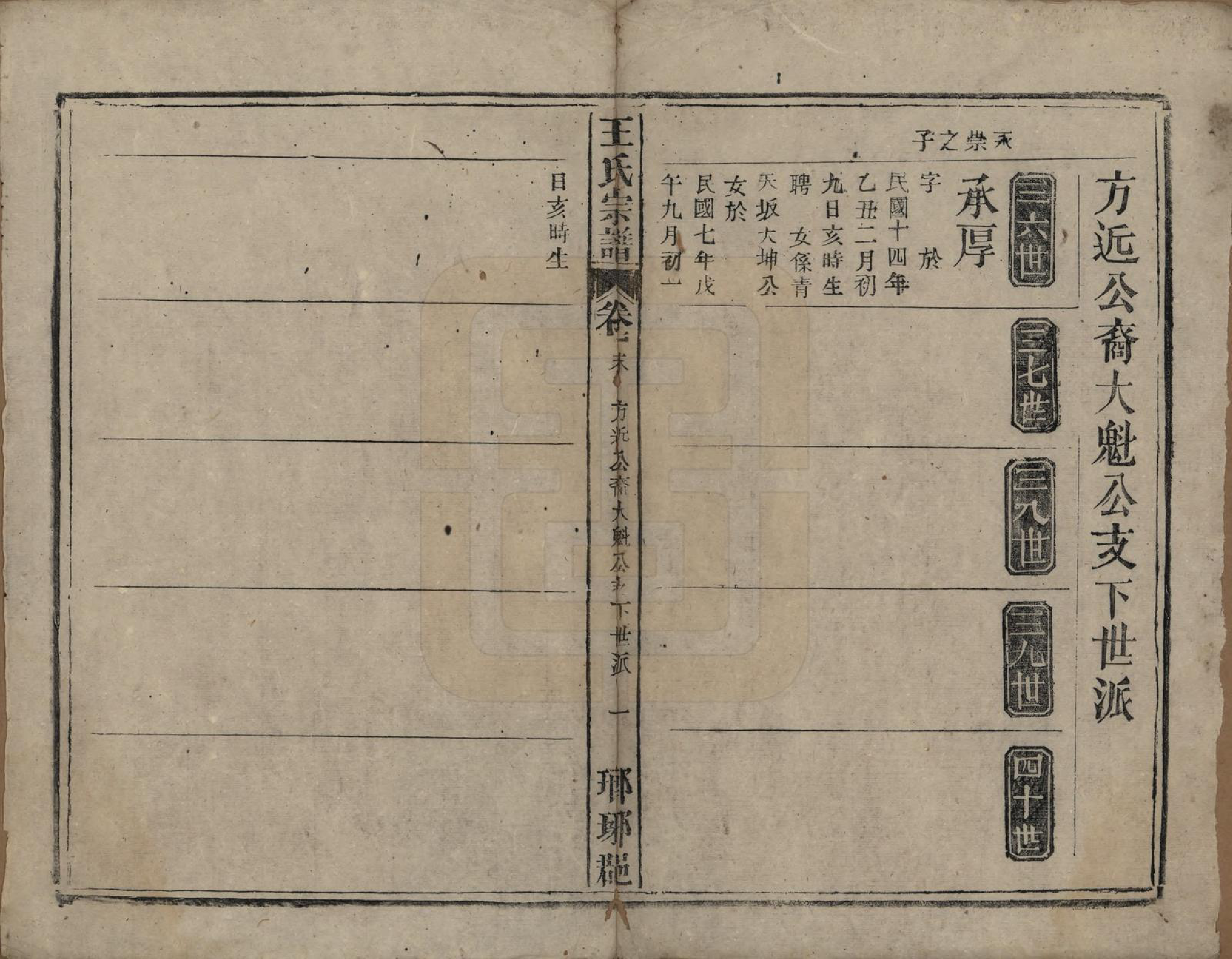 GTJP1562.王.中国.王氏宗谱八卷首三卷末一卷.民国十七年（1928）_009.pdf_第1页