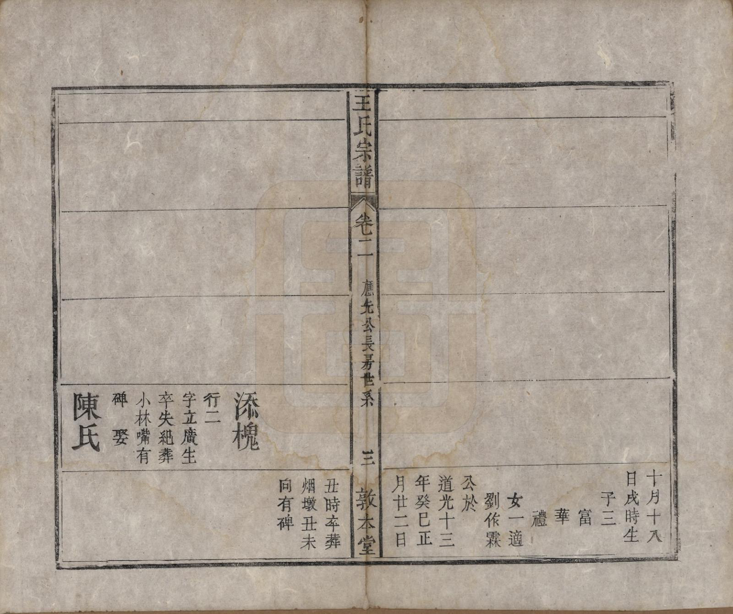 GTJP1582.王.中国.上青王氏宗谱六卷首一卷末一卷.清道光十九年（1839）_002.pdf_第3页