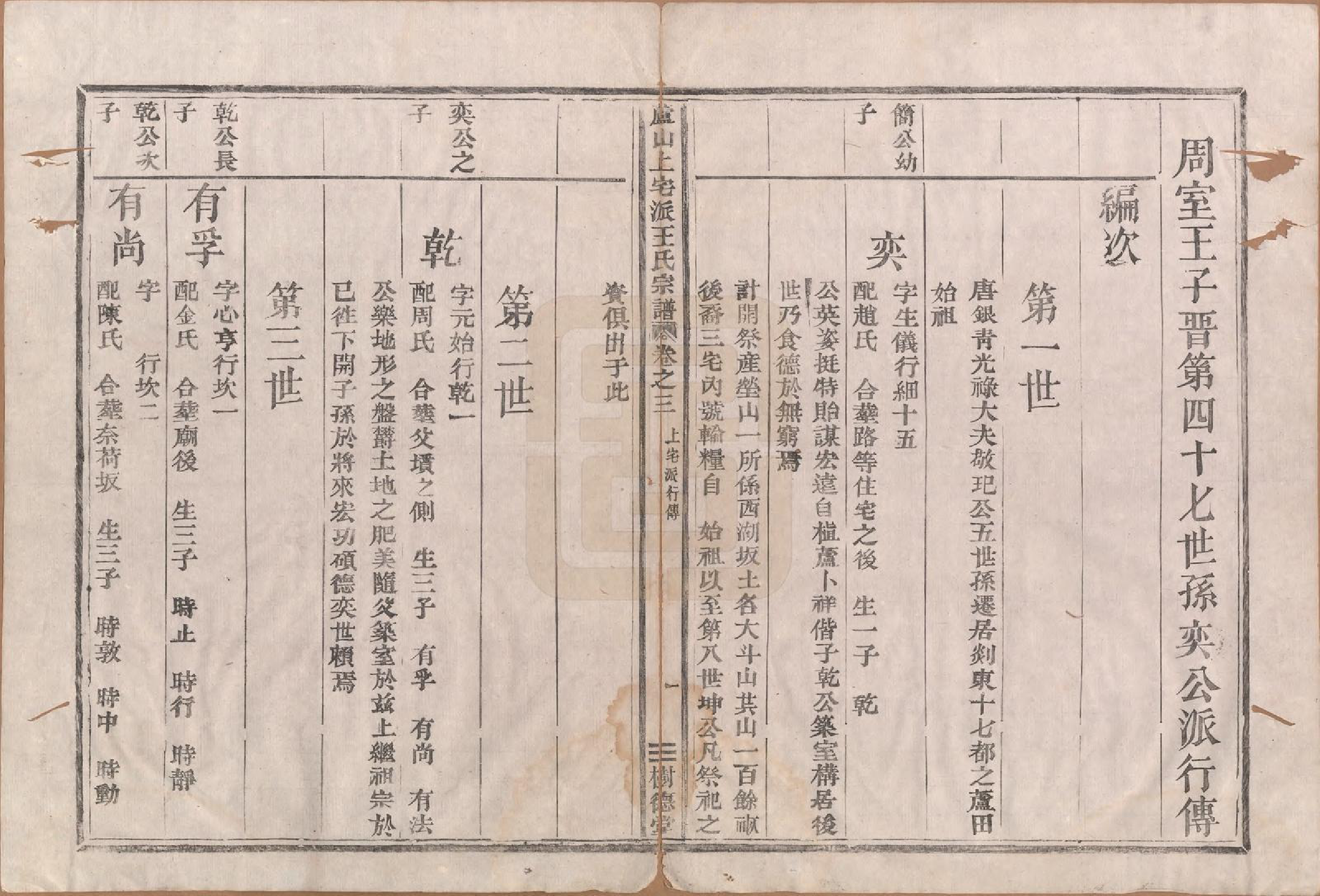 GTJP1614.王.中国.庐山上宅派王氏宗谱三卷.清嘉庆十八年（1813）_003.pdf_第1页