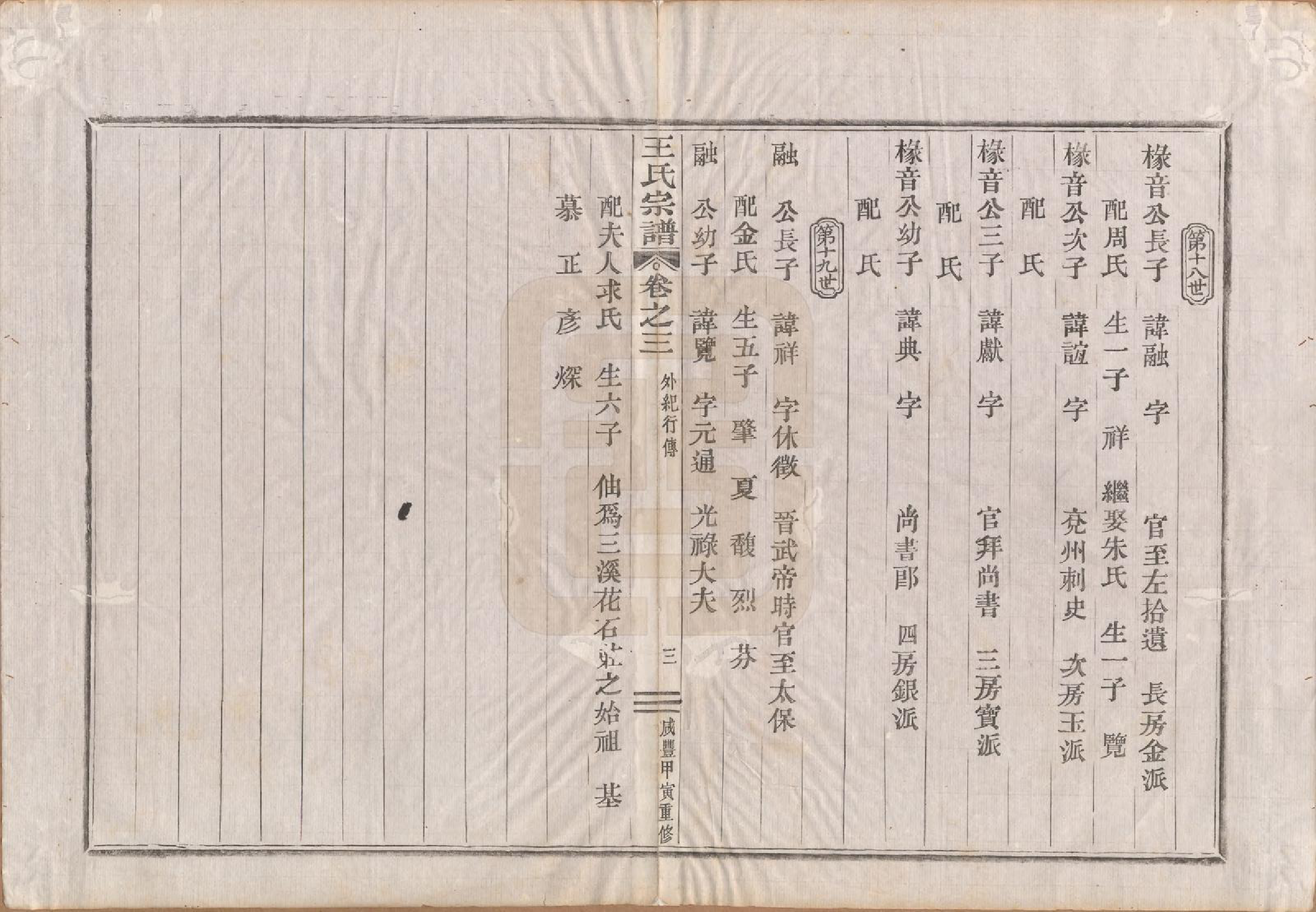 GTJP1625.王.中国.王氏宗谱.清咸丰四年（1854）_003.pdf_第3页