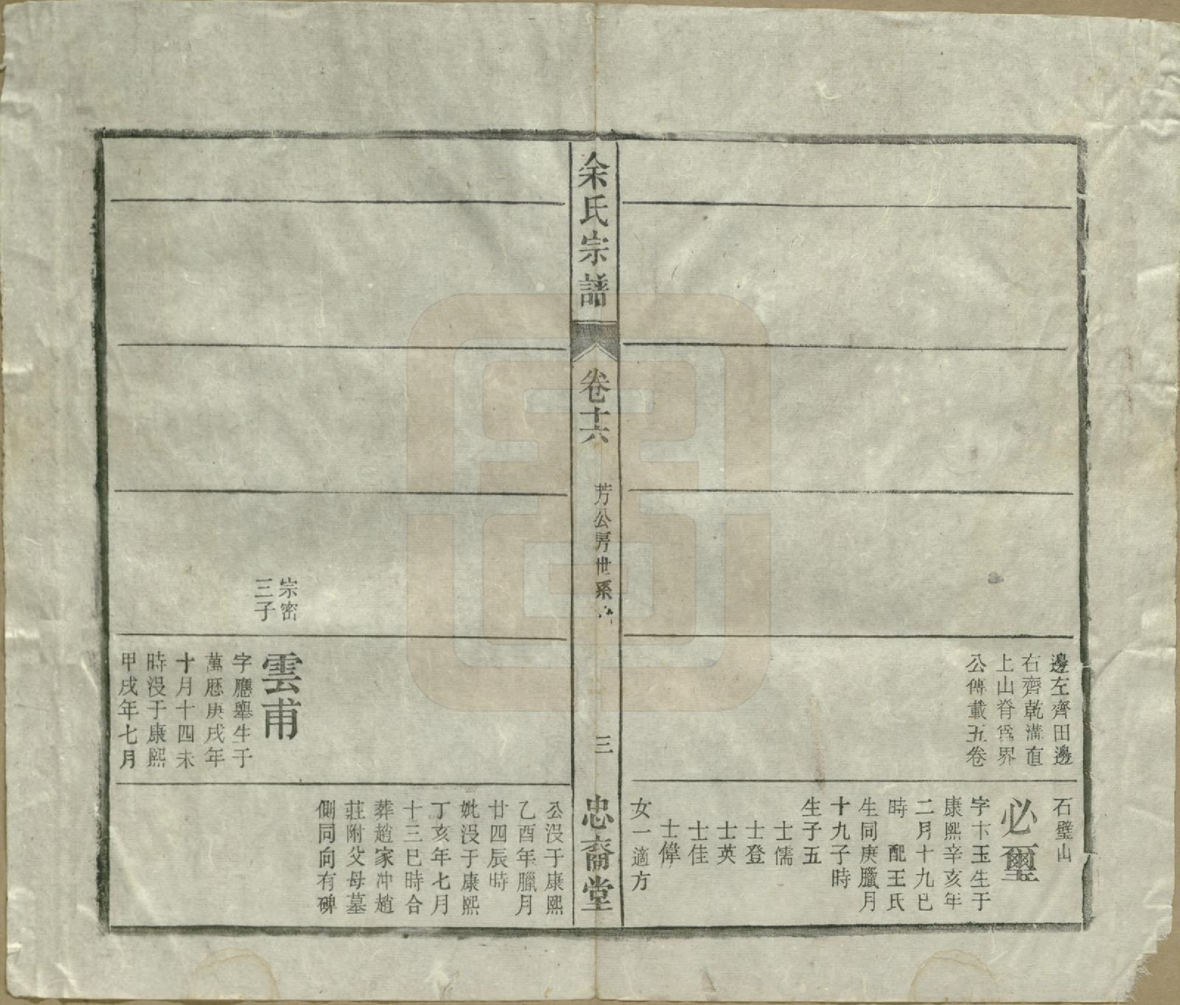 GTJP2041.余.中国.余氏宗谱十八卷.清光绪二十七年（1901）_016.pdf_第3页