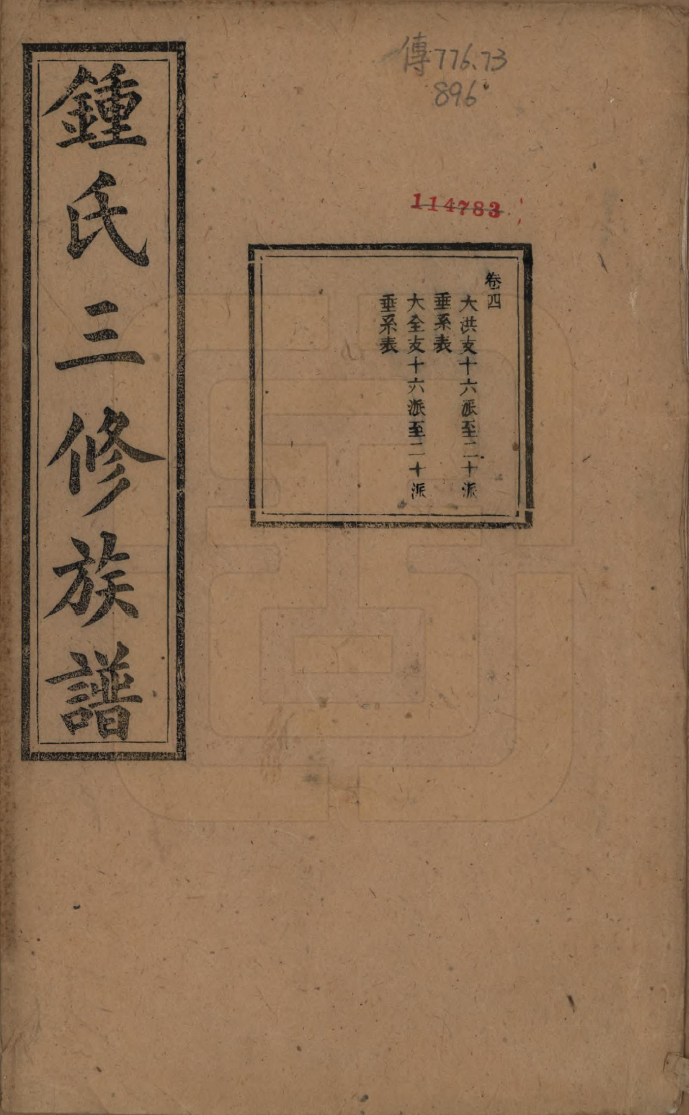 GTJP2266.锺.中国.锺氏三修族谱三十二卷.清光绪二十八年（1902）_004.pdf_第1页