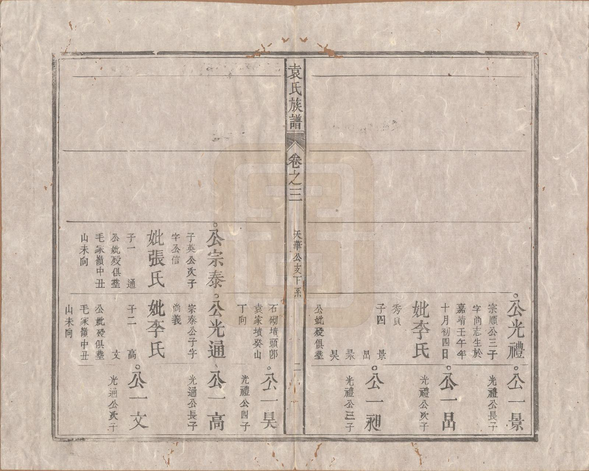 GTJP2070.袁.中国.袁氏族谱九卷首一卷次一卷末一卷.清道光七年（1827）_003.pdf_第2页