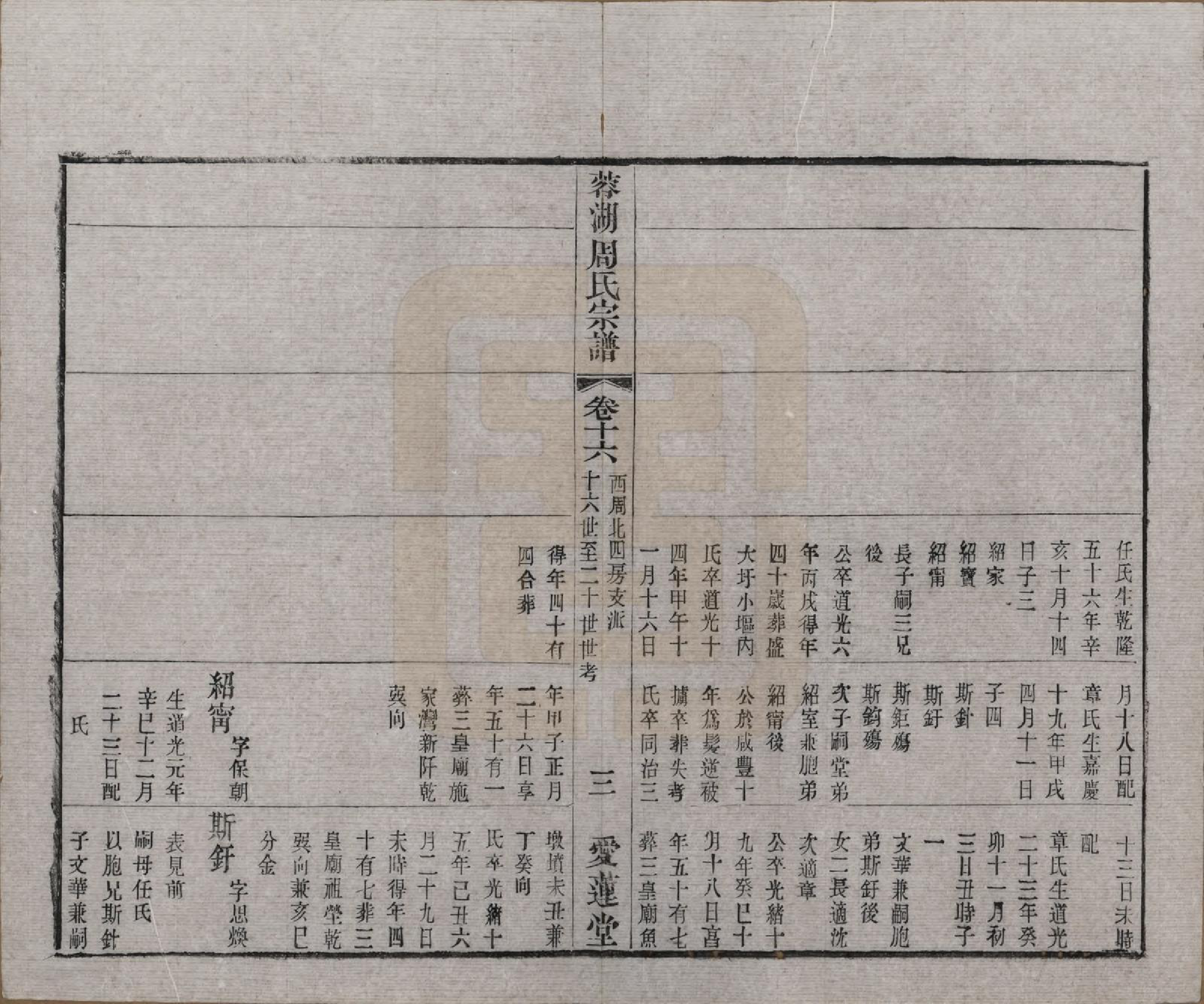 GTJP2335.周.中国.蓉湖周氏宗谱二十八卷.清光绪三十一年（1905）_016.pdf_第3页