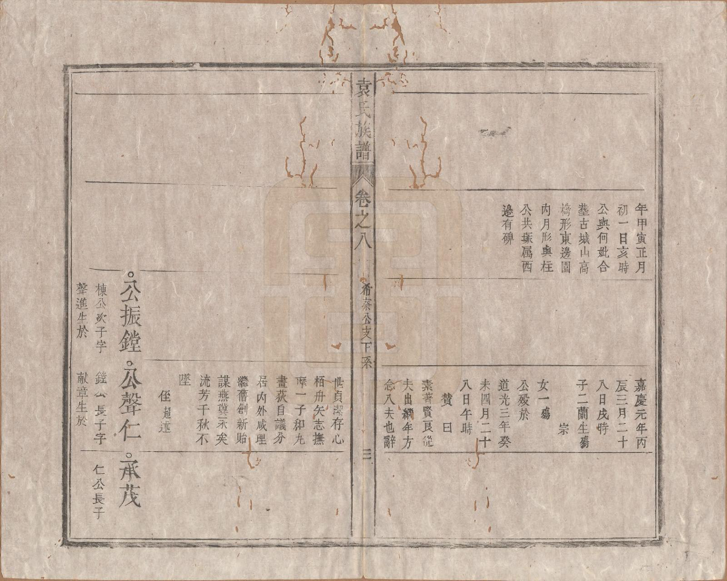 GTJP2070.袁.中国.袁氏族谱九卷首一卷次一卷末一卷.清道光七年（1827）_008.pdf_第3页