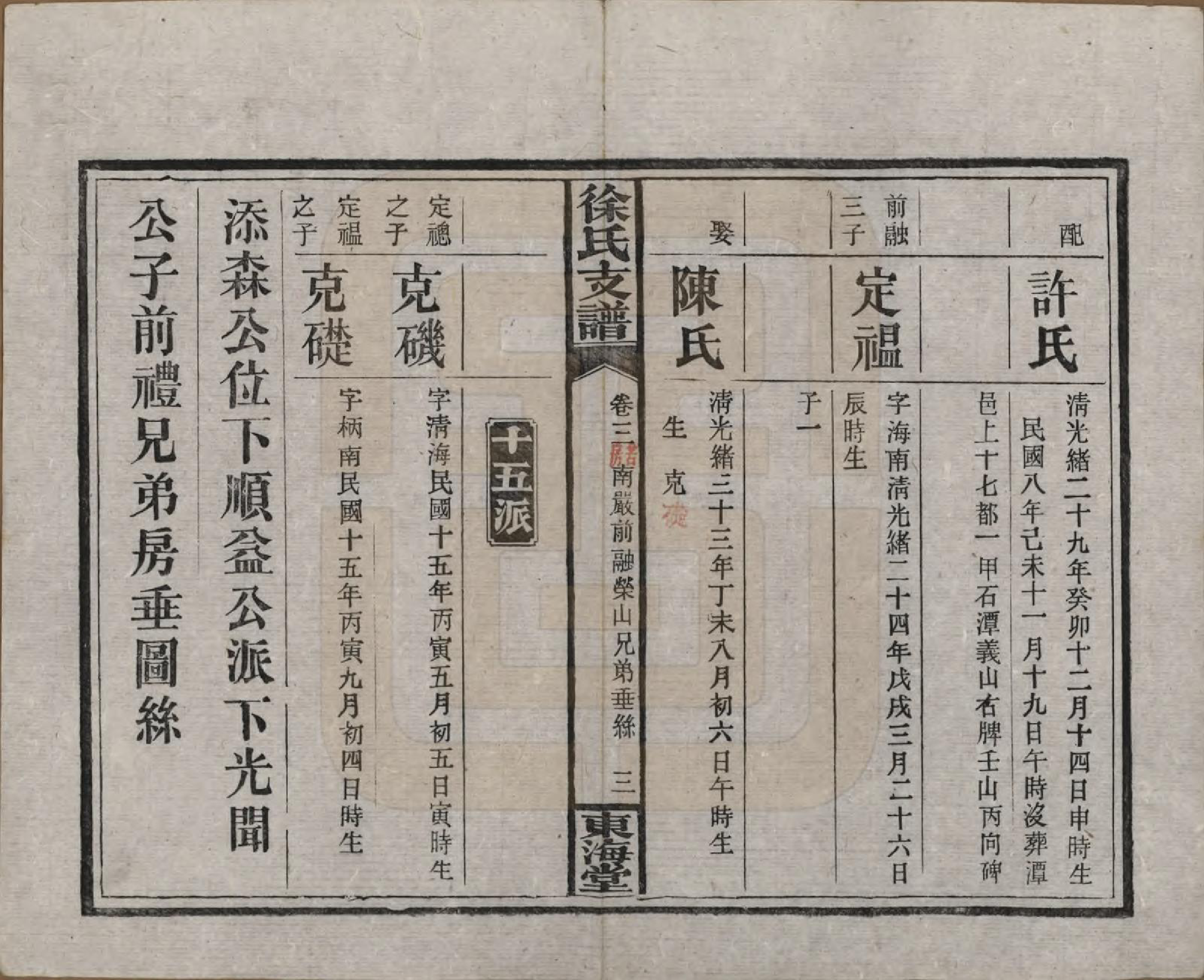 GTJP1844.徐.中国.徐氏三修支谱四卷首二卷.民国十六年（1927）_003.pdf_第3页