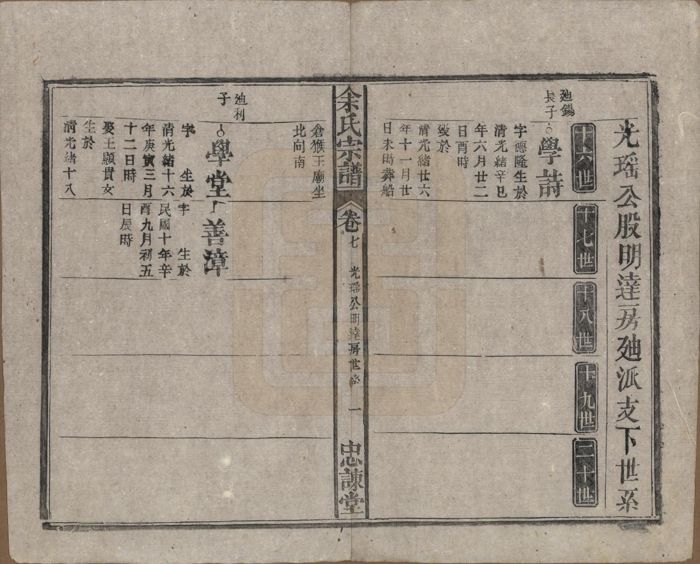 GTJP2038.余.中国.余氏宗谱八卷首三卷.民国十五年（1926）_007.pdf_第1页