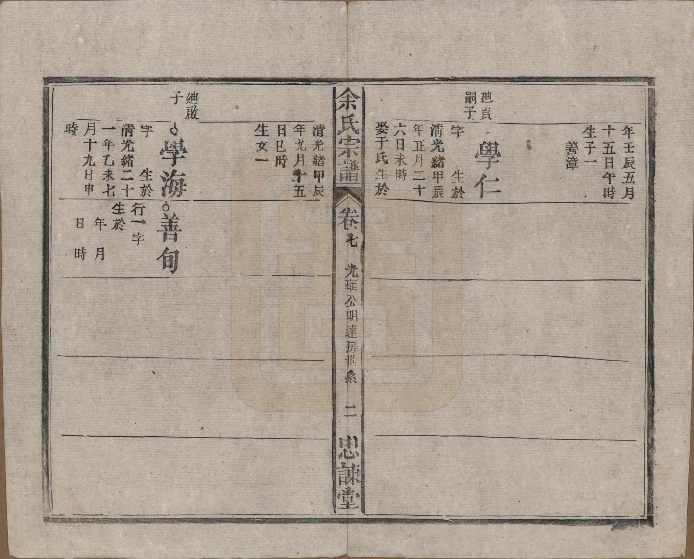 GTJP2038.余.中国.余氏宗谱八卷首三卷.民国十五年（1926）_007.pdf_第2页