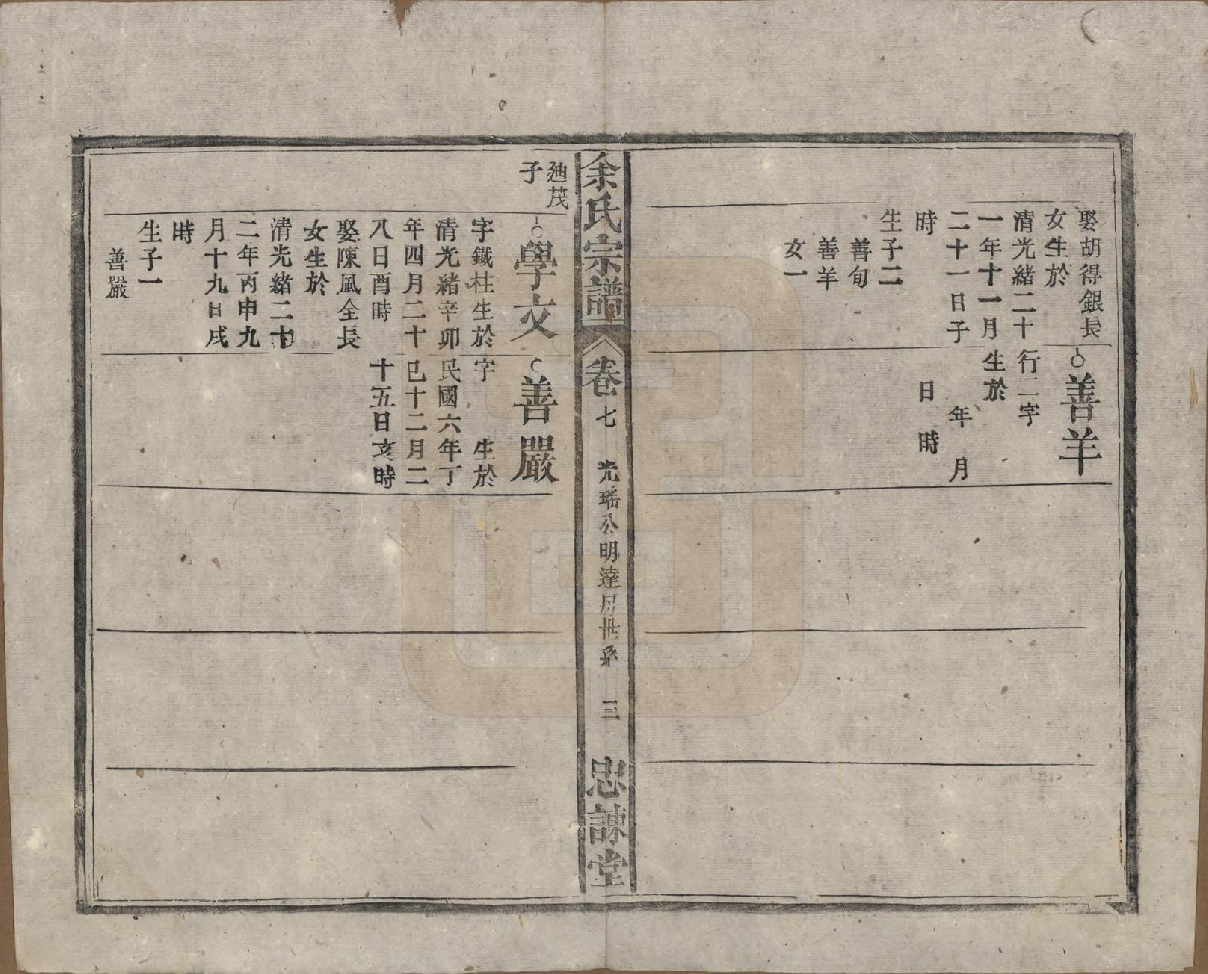 GTJP2038.余.中国.余氏宗谱八卷首三卷.民国十五年（1926）_007.pdf_第3页