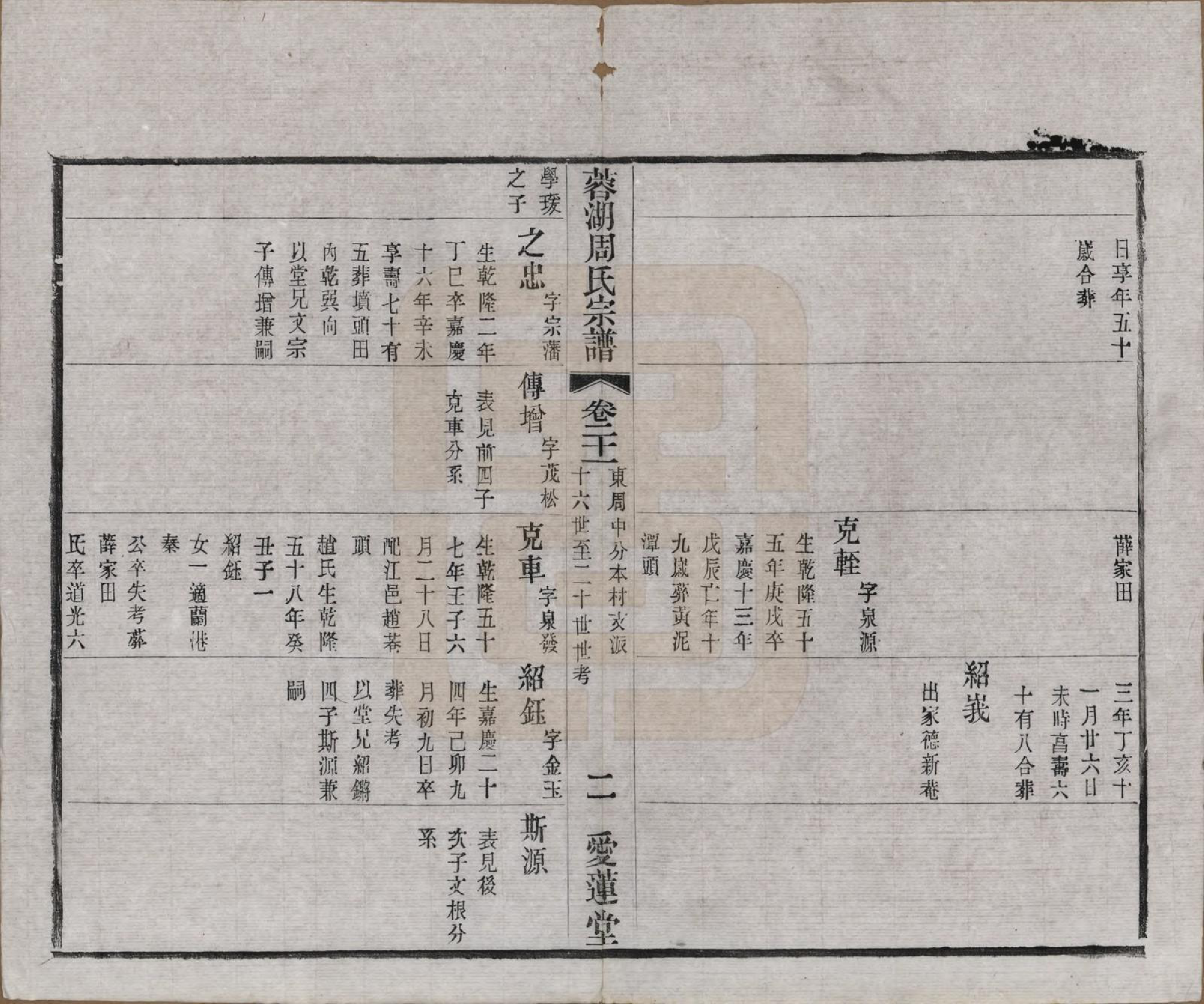 GTJP2335.周.中国.蓉湖周氏宗谱二十八卷.清光绪三十一年（1905）_021.pdf_第2页