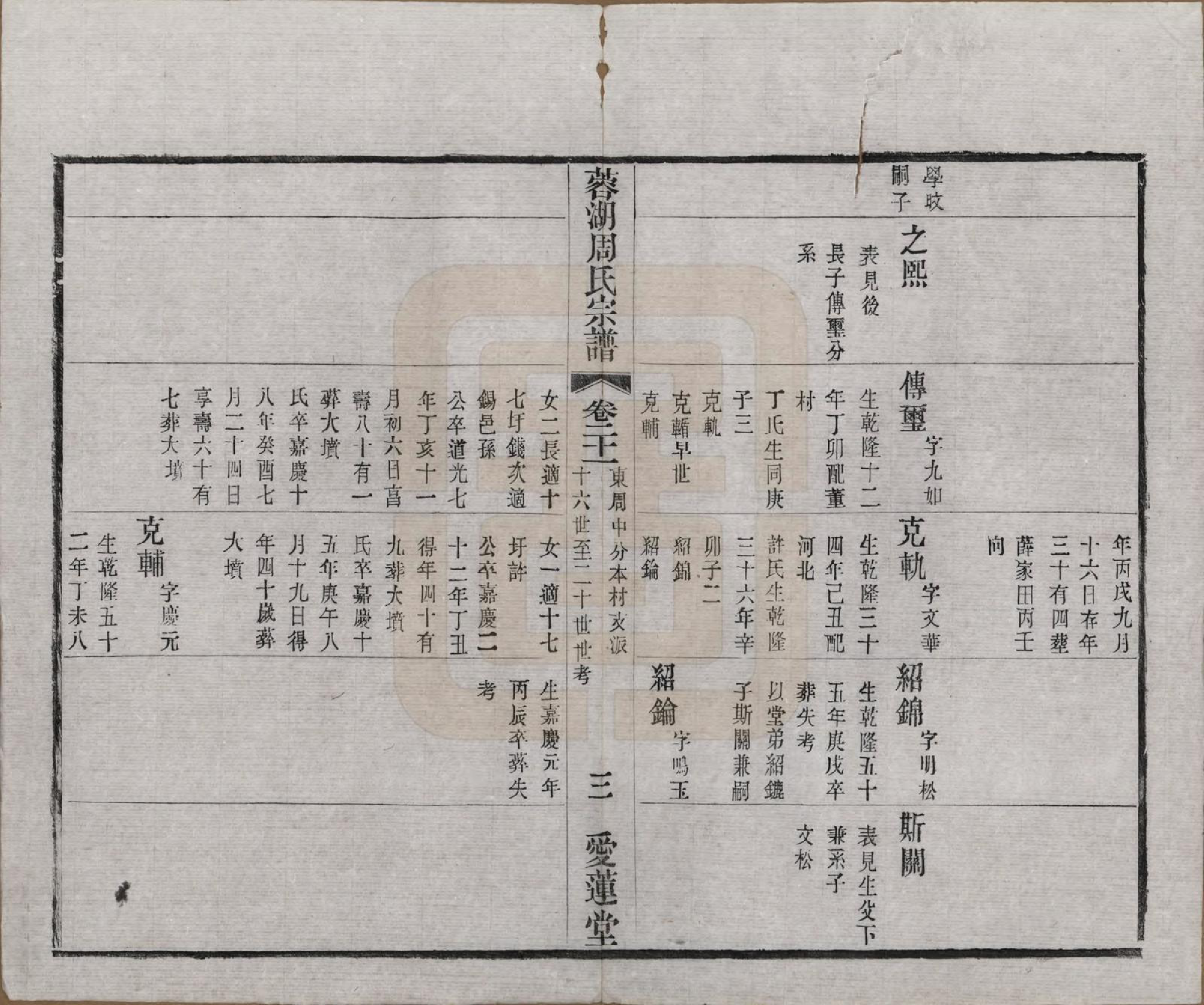 GTJP2335.周.中国.蓉湖周氏宗谱二十八卷.清光绪三十一年（1905）_021.pdf_第3页