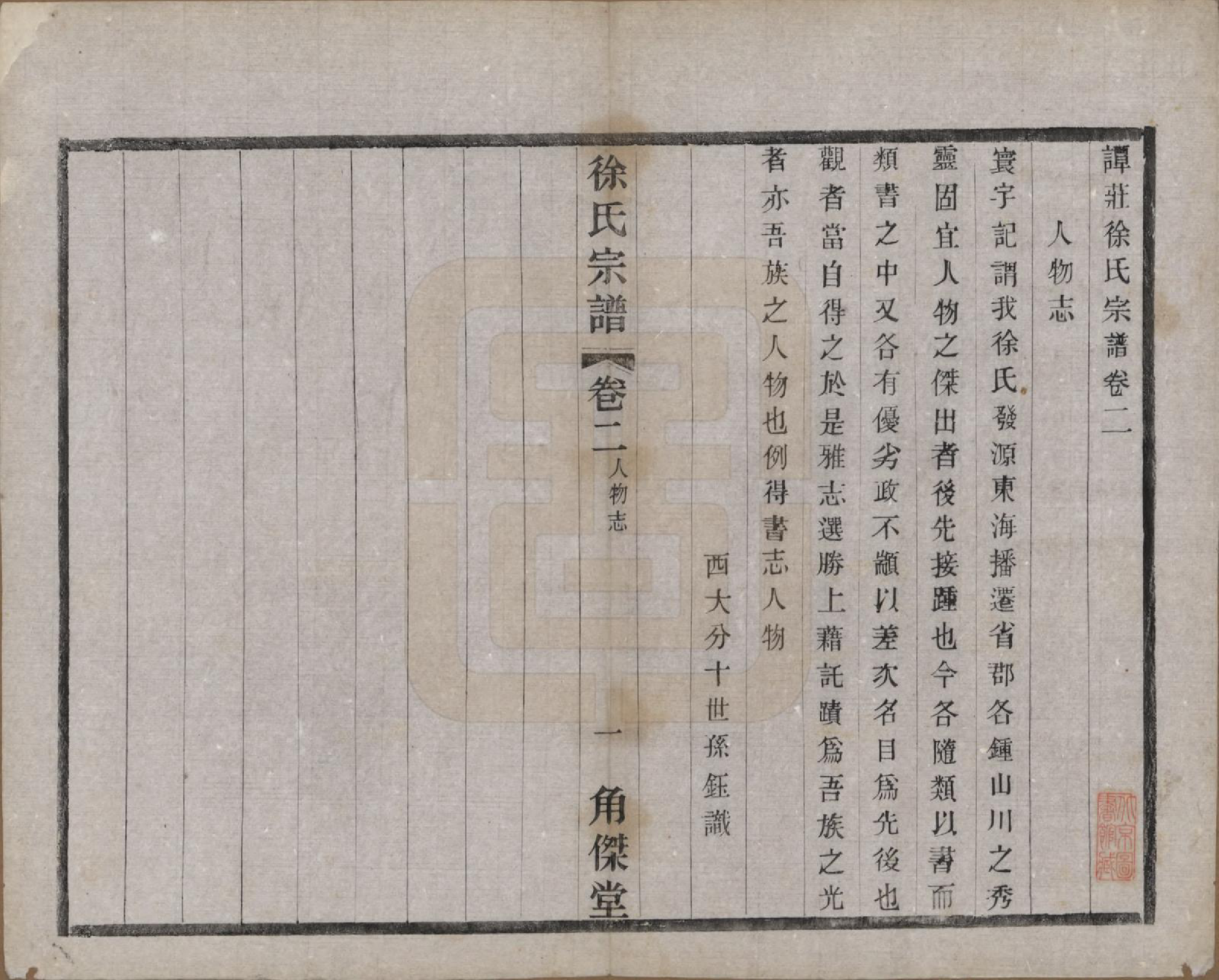 GTJP1846.徐.中国.谭庄徐氏宗谱十六卷.民国十三年（1924）_002.pdf_第1页