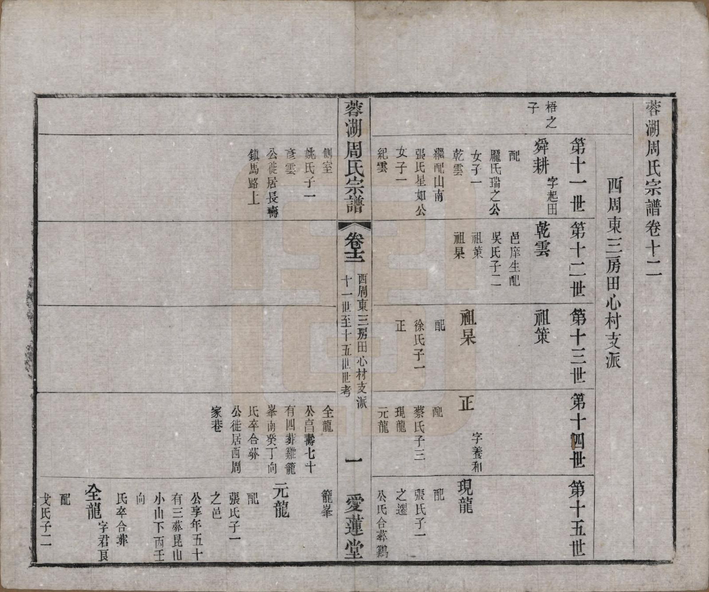 GTJP2335.周.中国.蓉湖周氏宗谱二十八卷.清光绪三十一年（1905）_012.pdf_第1页