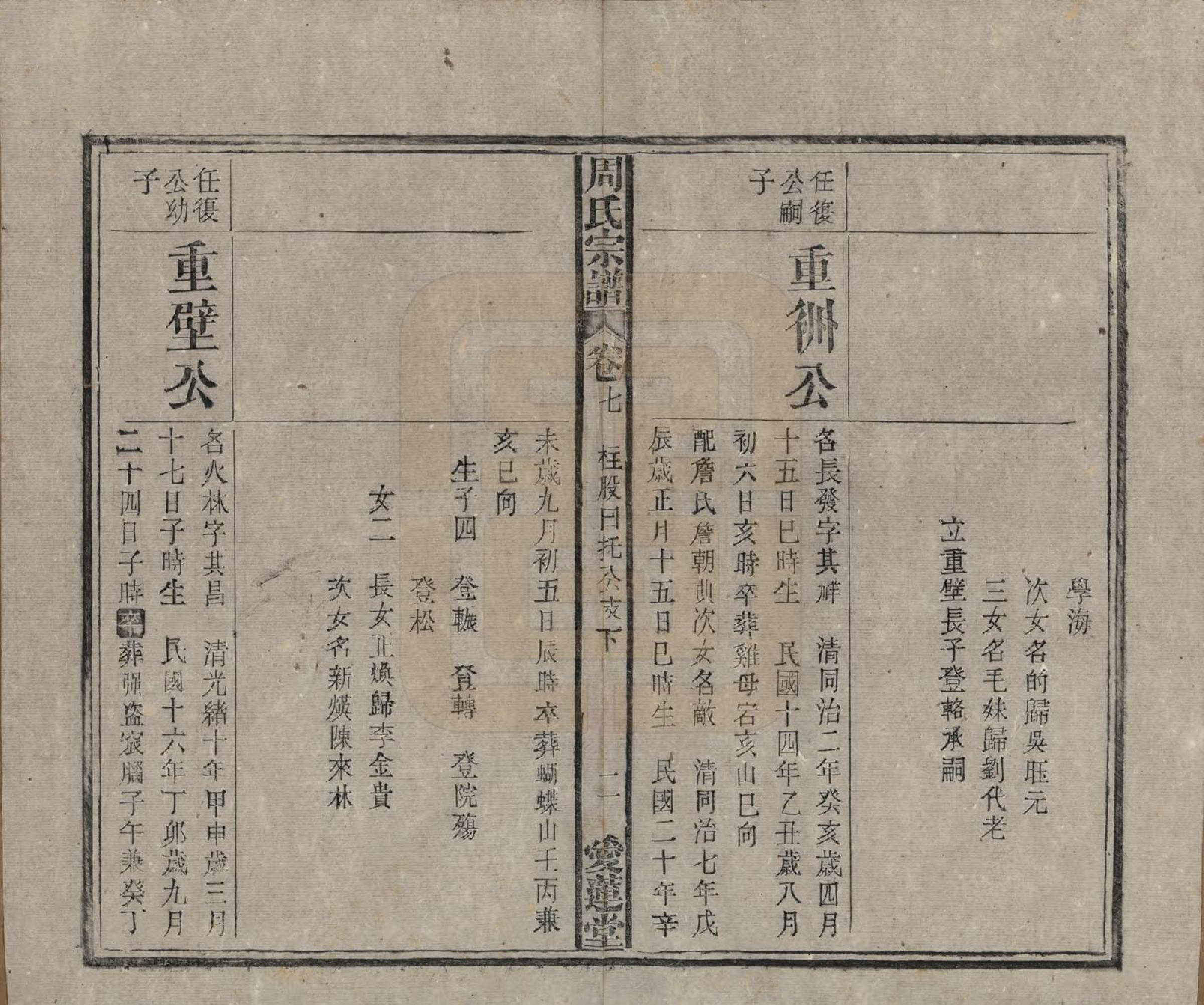 GTJP2291.周.中国.周氏宗谱十卷首一卷.民国二十二年（1933）_007.pdf_第2页